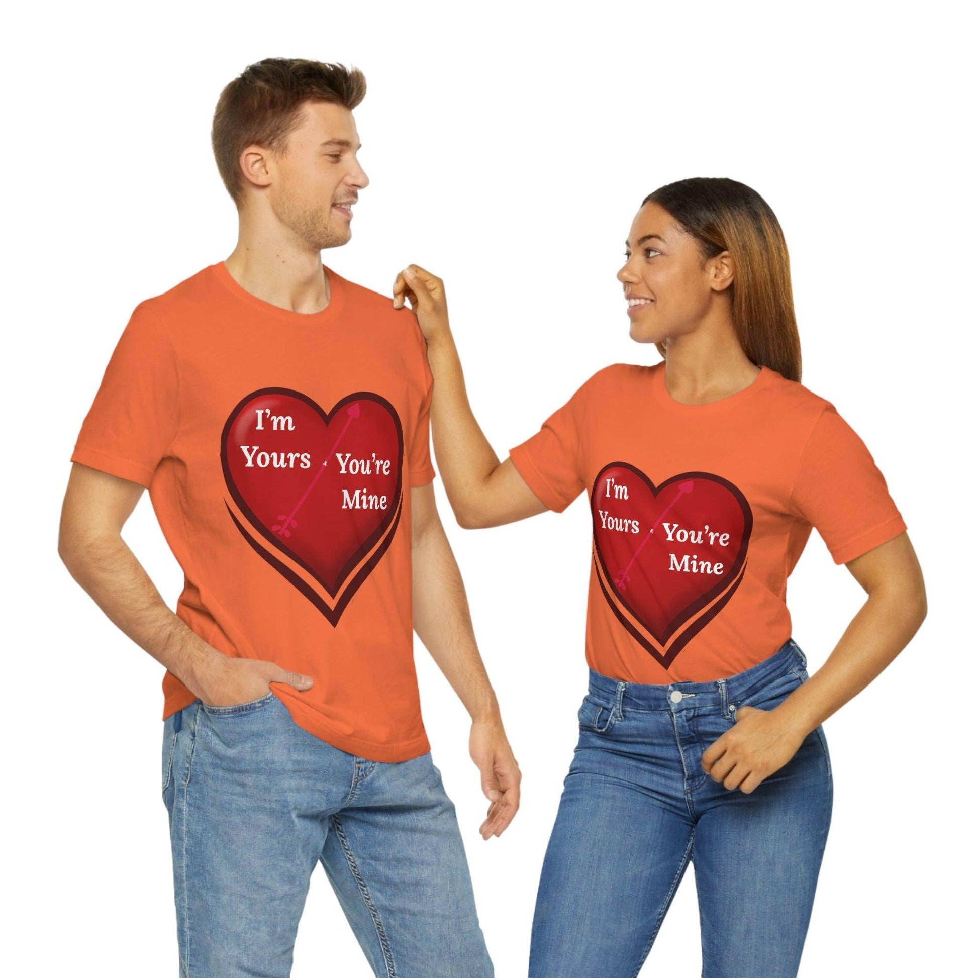 I'm Yours and You're Mine Heart Tee - Giftsmojo