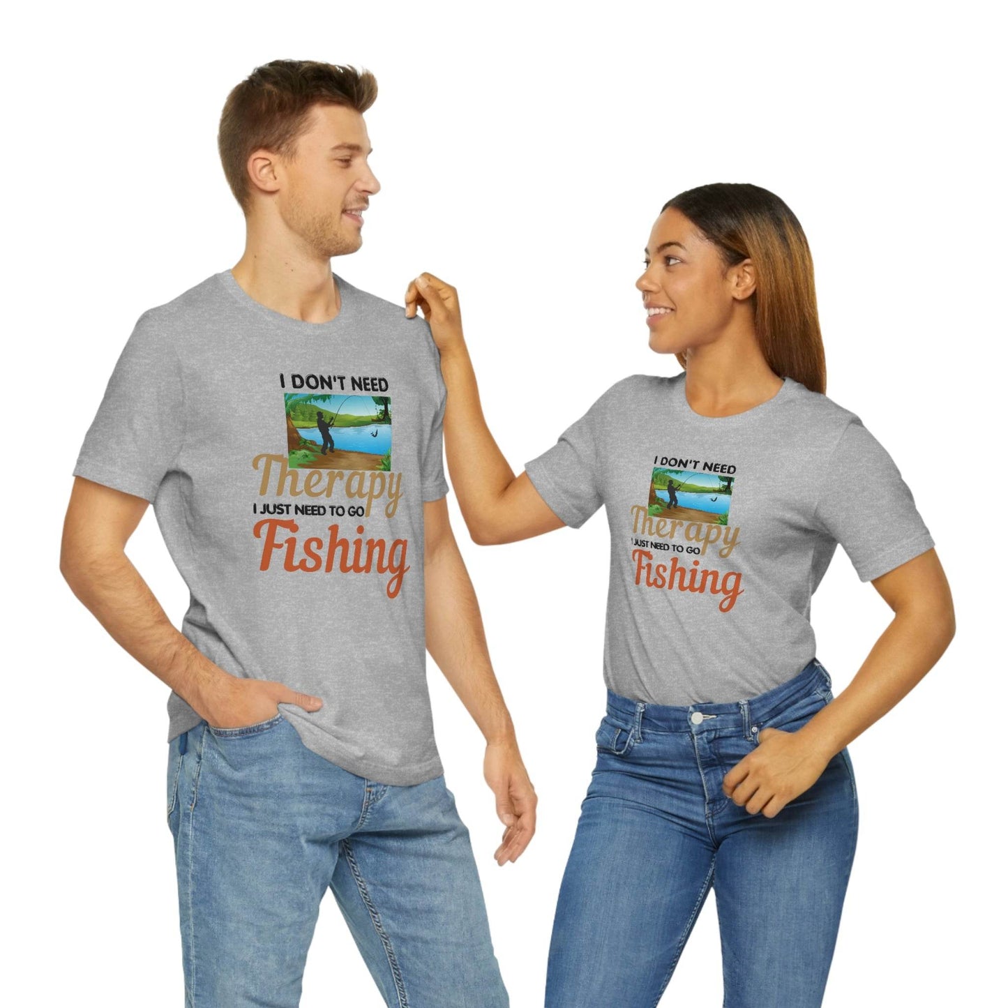Fishing T-shirt dad shirt dad gift outdoor lover gift - fishing gift nature lover shirt I don't need therapy I just need to go Fishing shirt - Giftsmojo