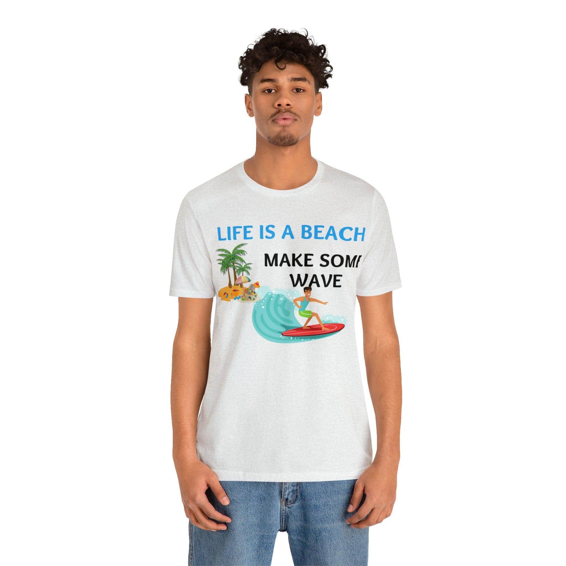Life is a Beach shirt, Beach t-shirt, Summer shirt, Relaxing beachwear, Coastal fashion, Beach-inspired clothing, Beach adventure apparel - Giftsmojo