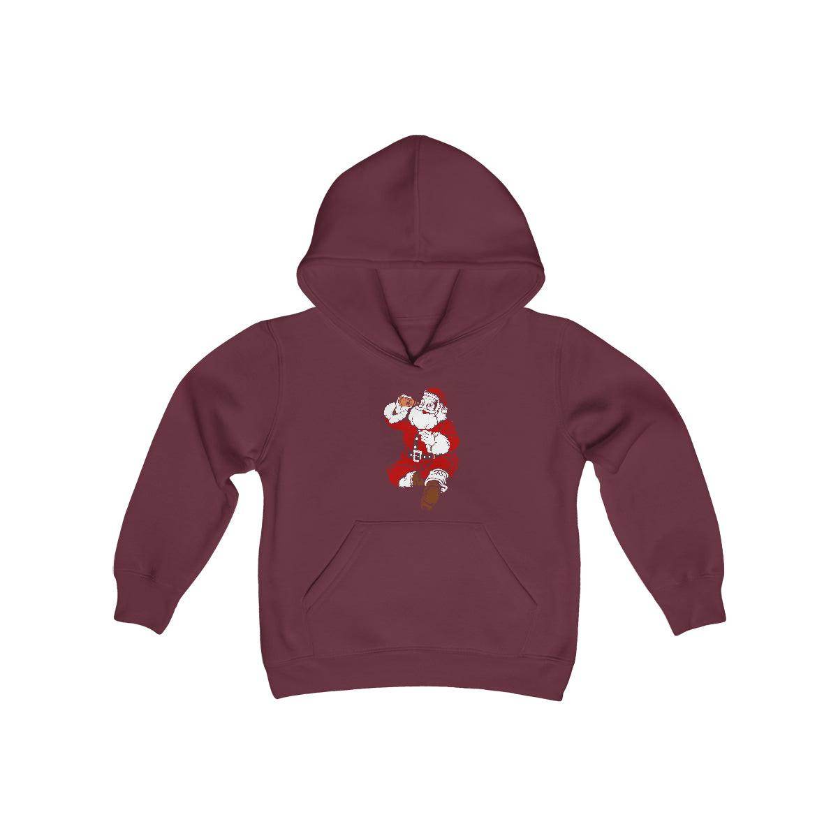 Naughty Santa Youth Heavy Blend Hooded Sweatshirt - Giftsmojo