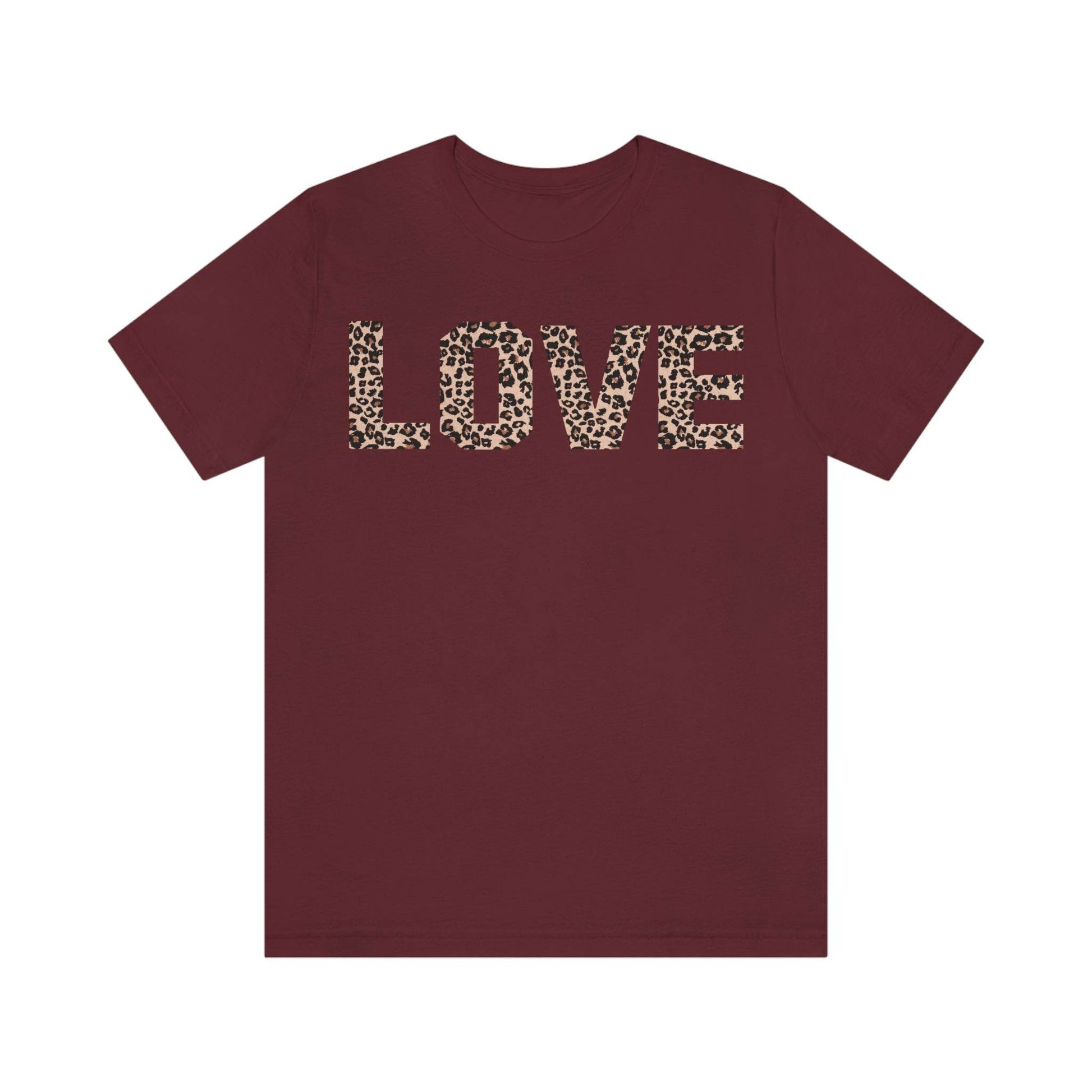 Leopard print love Tee - Giftsmojo