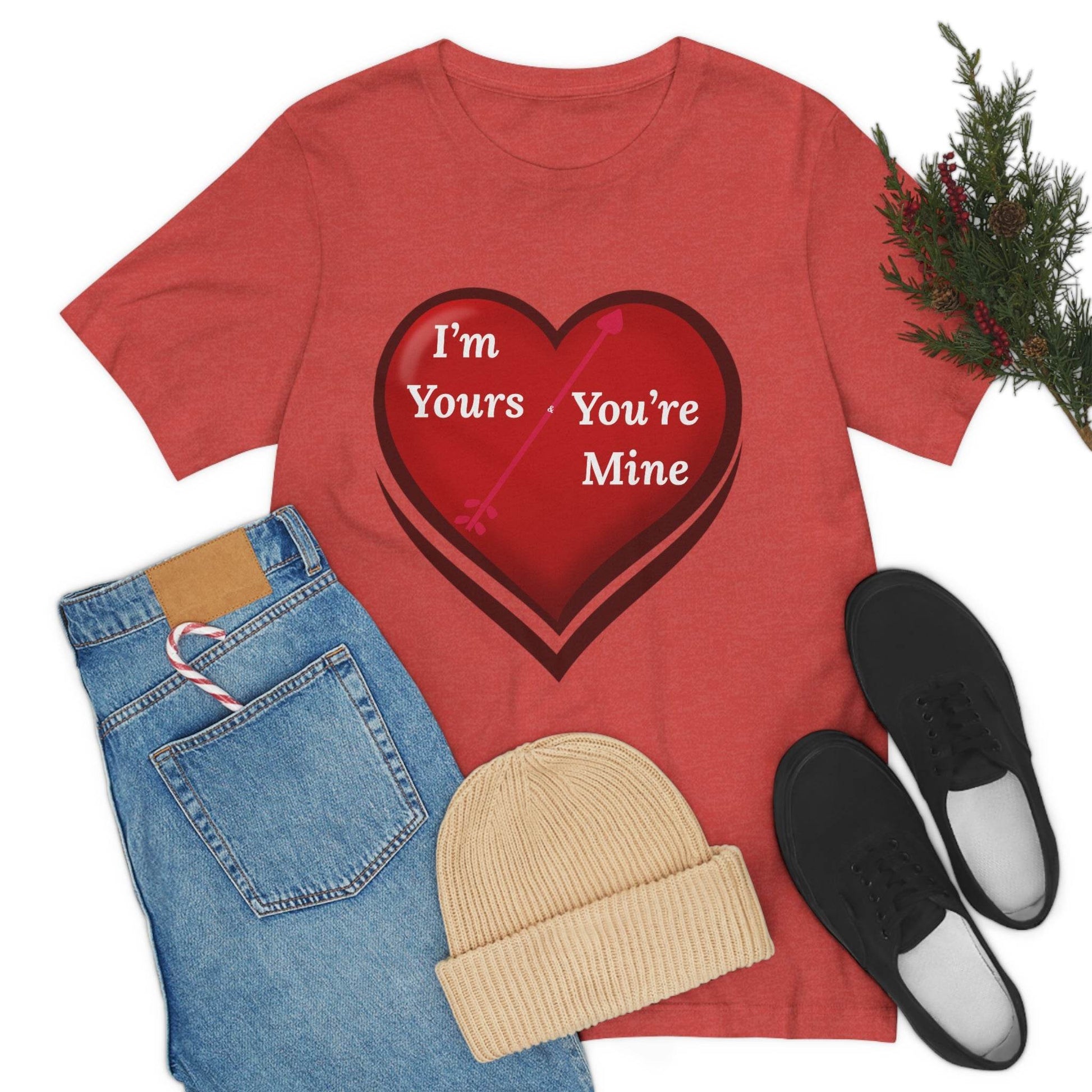 I'm Yours and You're Mine Heart Tee - Giftsmojo