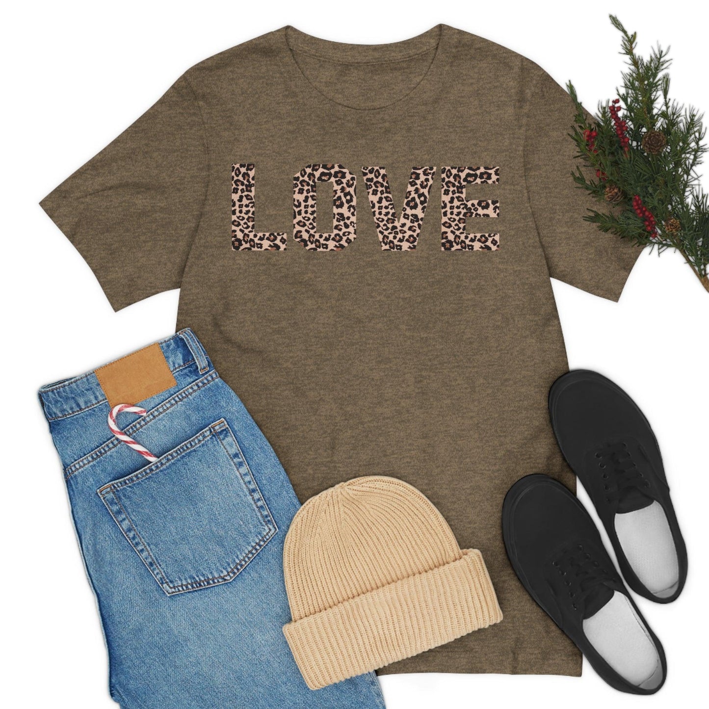 Leopard print love Tee - Giftsmojo