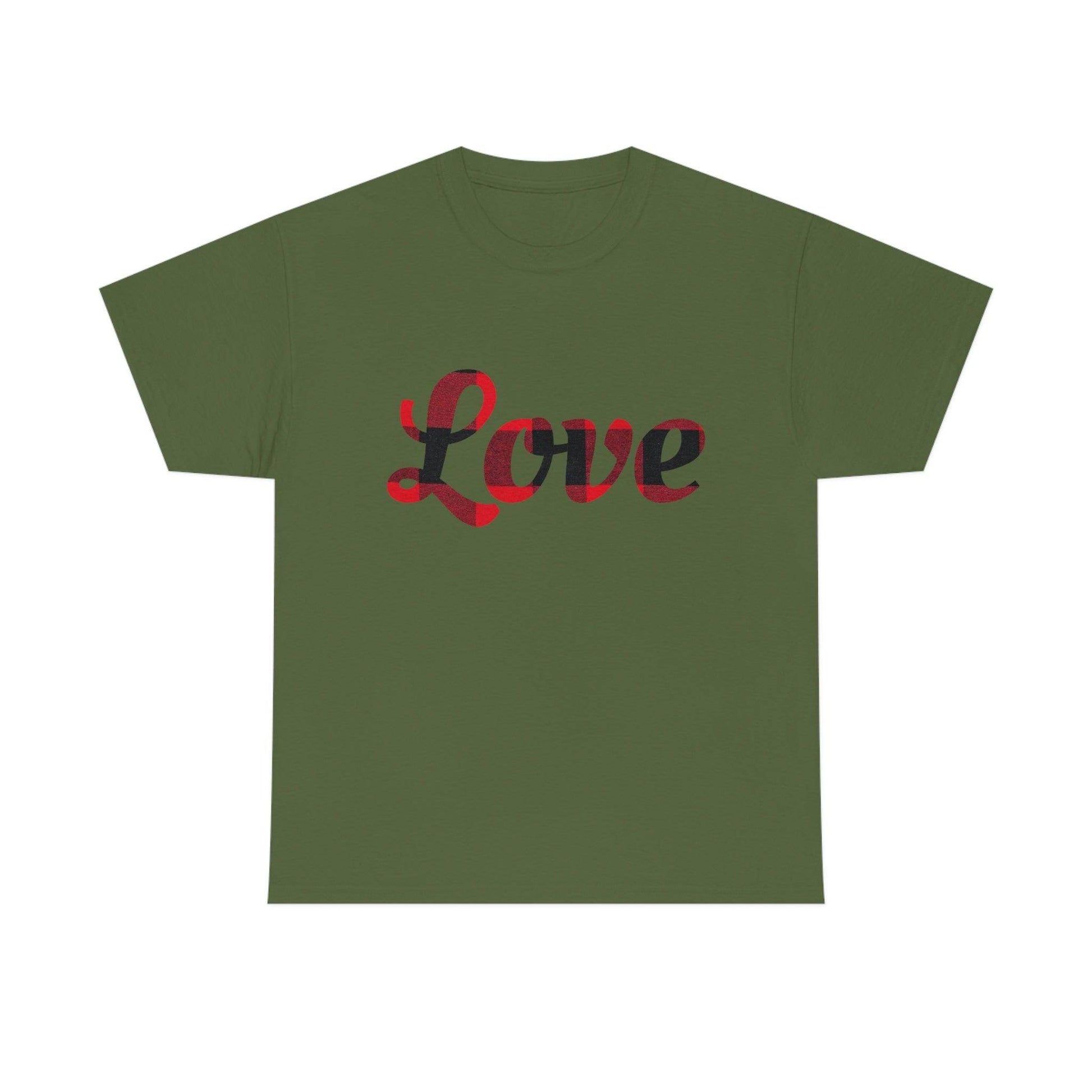 Plaid love T-Shirt - Giftsmojo