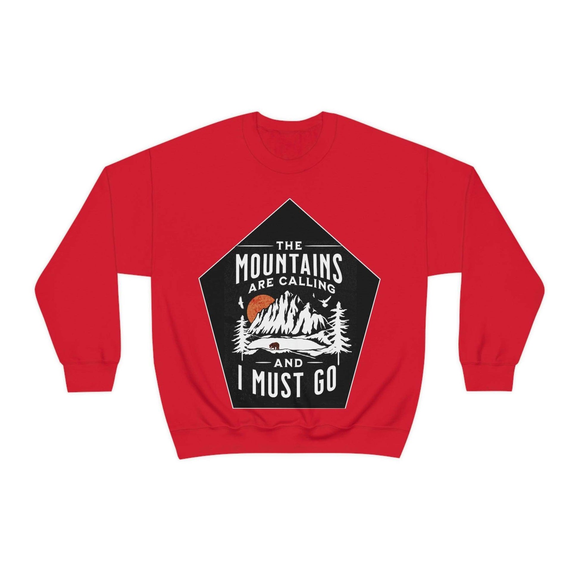 The Mountains are Calling and I Must Go, Crewneck Sweatshirt - Giftsmojo