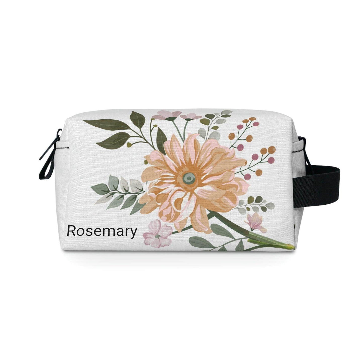 Personalized Makeup Bags | Cosmetic Bags | Floral Makeup Bag | flower makeup bag | Cosmetic Bag | floral Toiletry Bag | makeup pouch | bridal party bags, - Giftsmojo