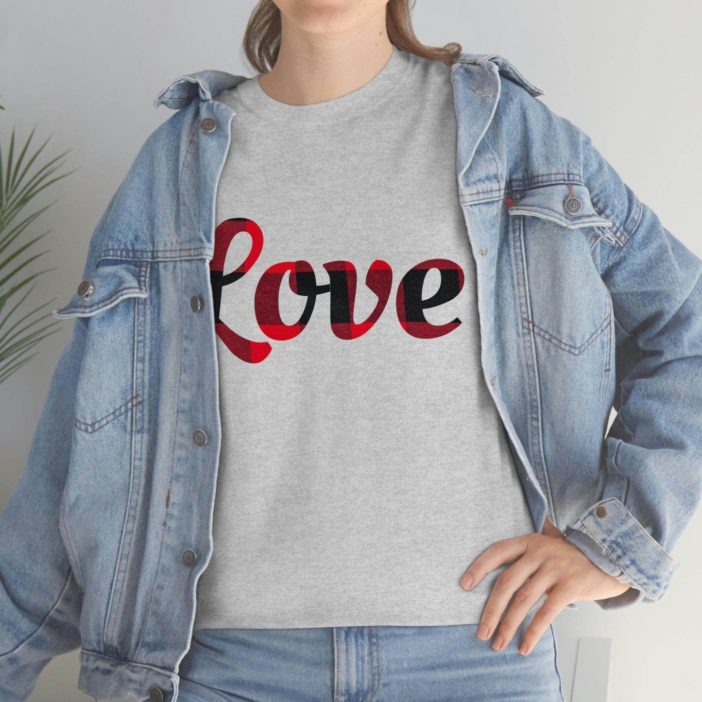 Plaid love T-Shirt - Giftsmojo