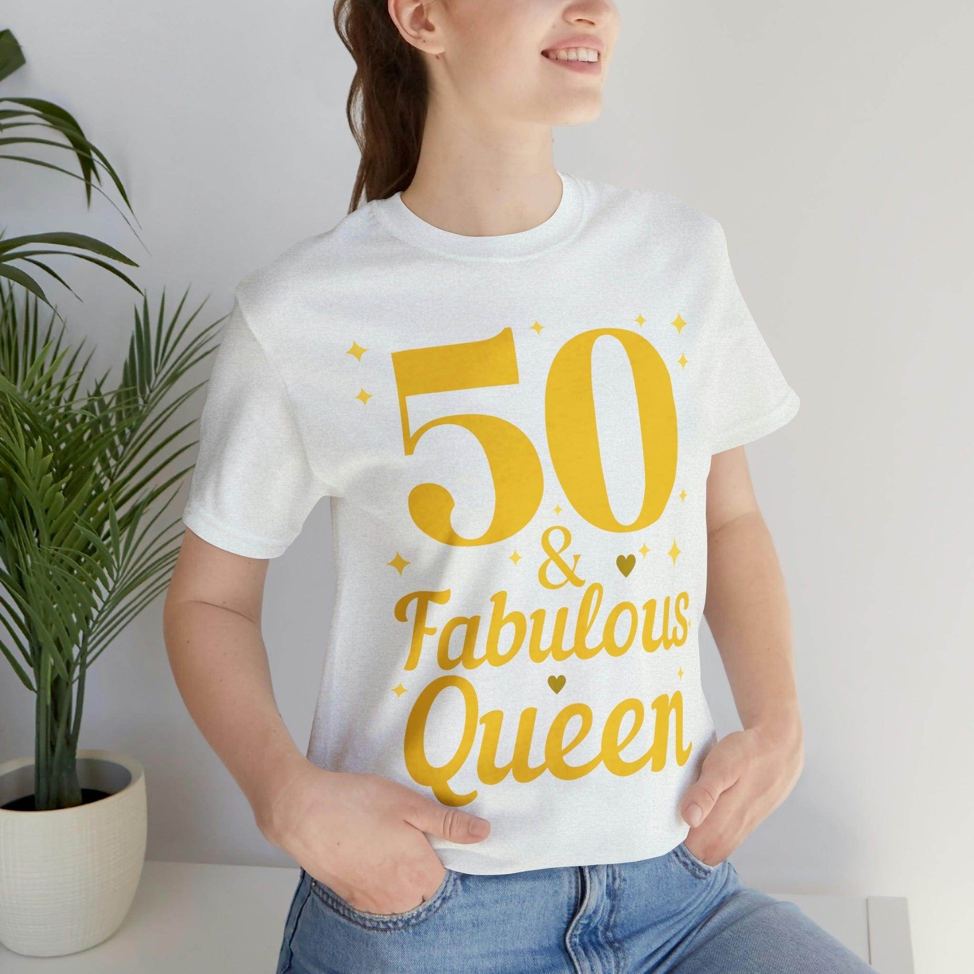 50 and Fabulous Queen shirt, Funny 50th birthday shirt - Giftsmojo