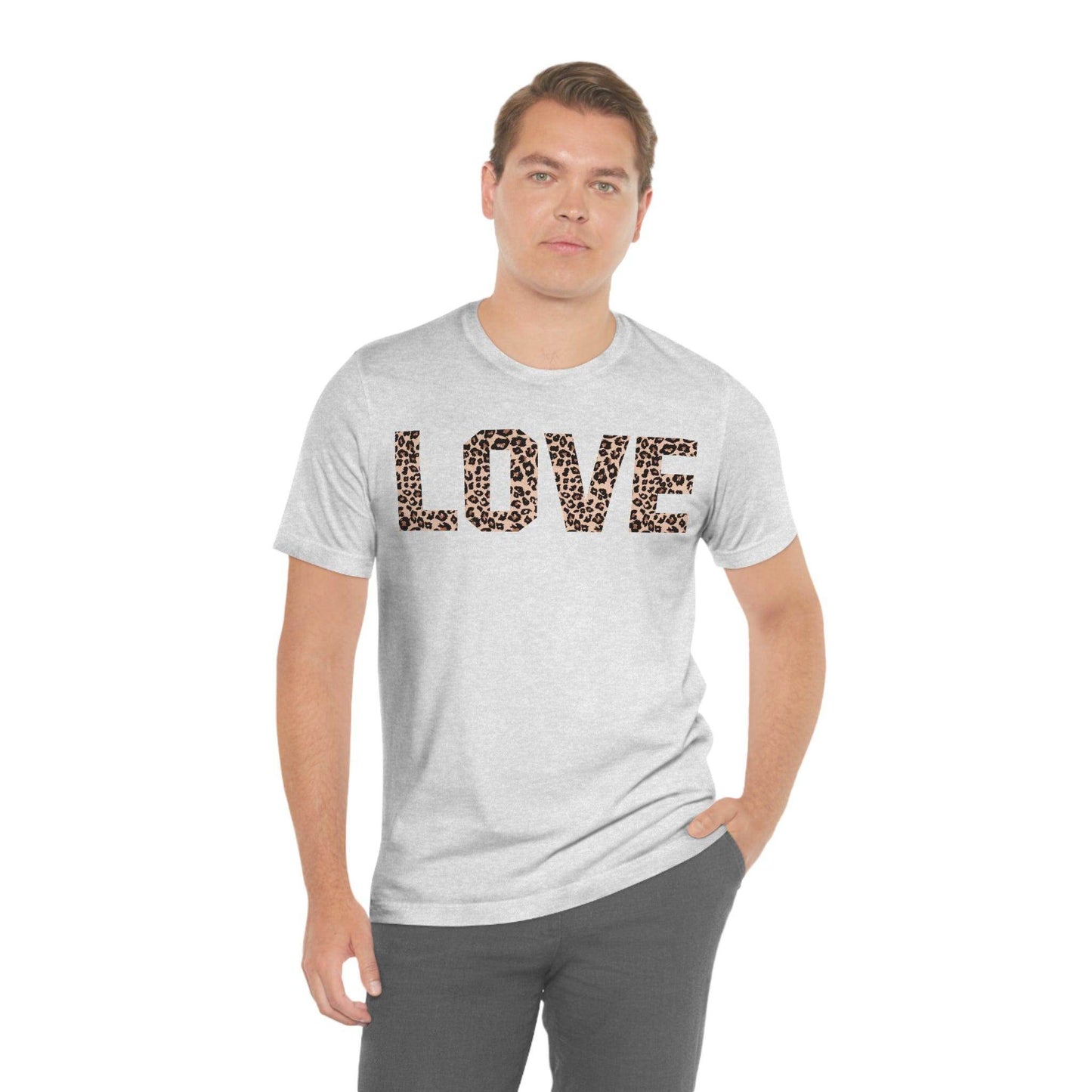 Leopard print love Tee - Giftsmojo