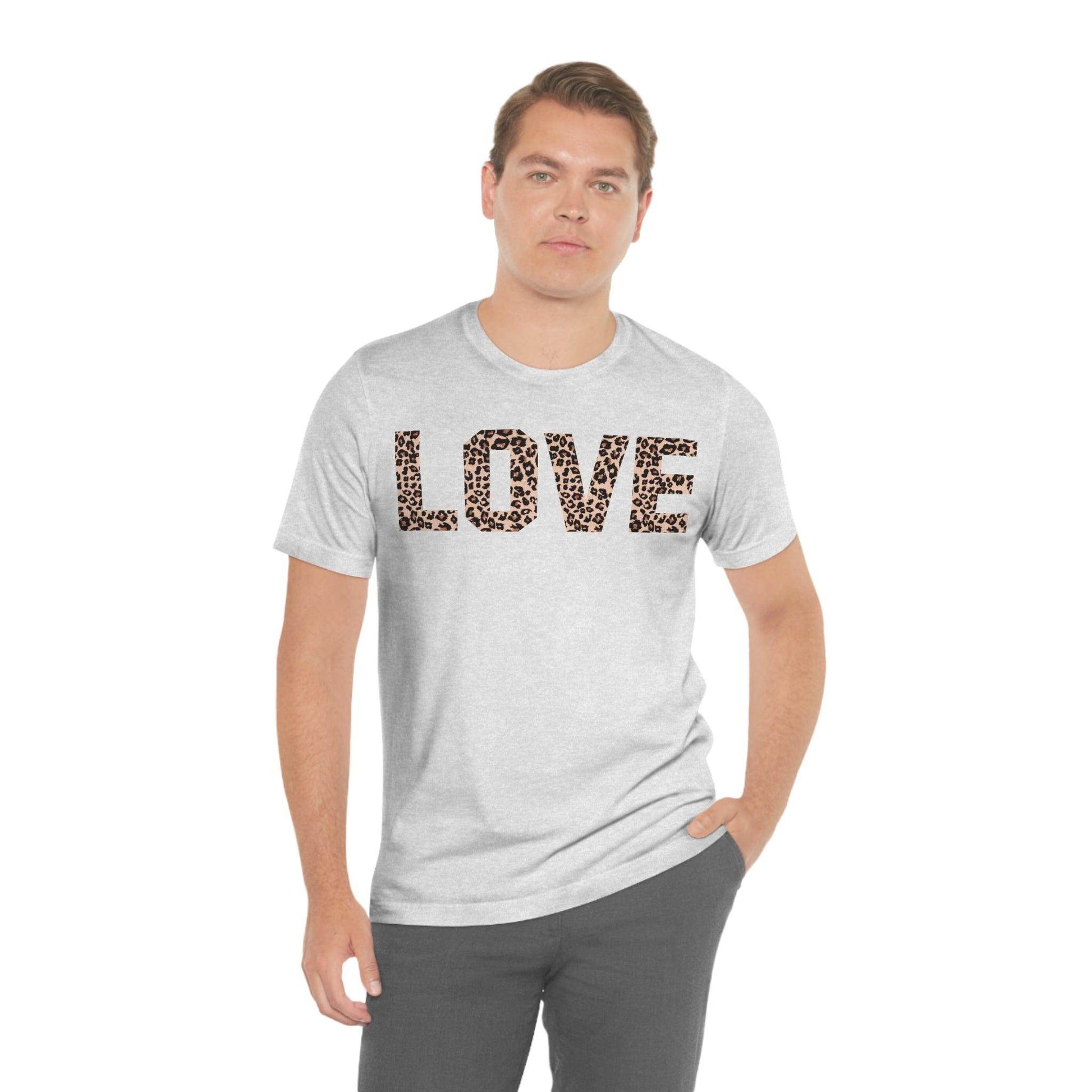 Leopard print love Tee - Giftsmojo