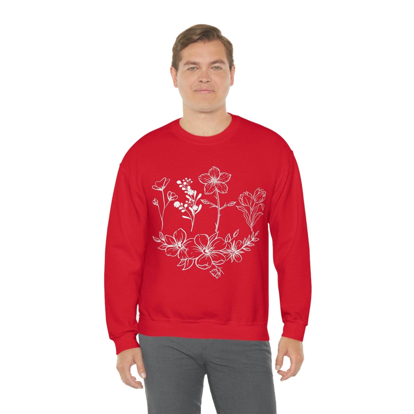 Flower sweatshirt, Vintage Flower Shirt, Vintage Botanical Shirt, plant sweatshirt, - Giftsmojo