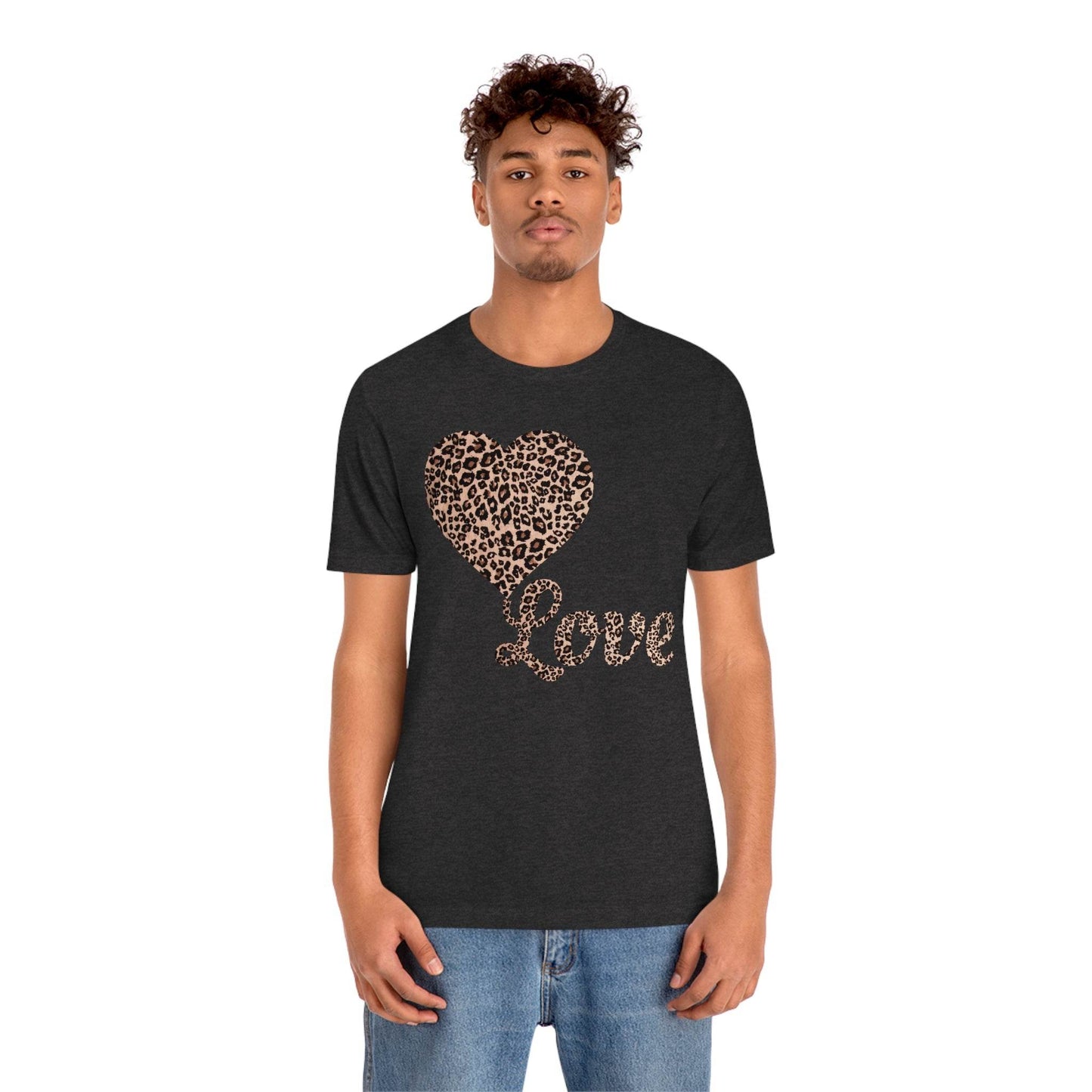Love Heart, Leopard Print Tee - Giftsmojo