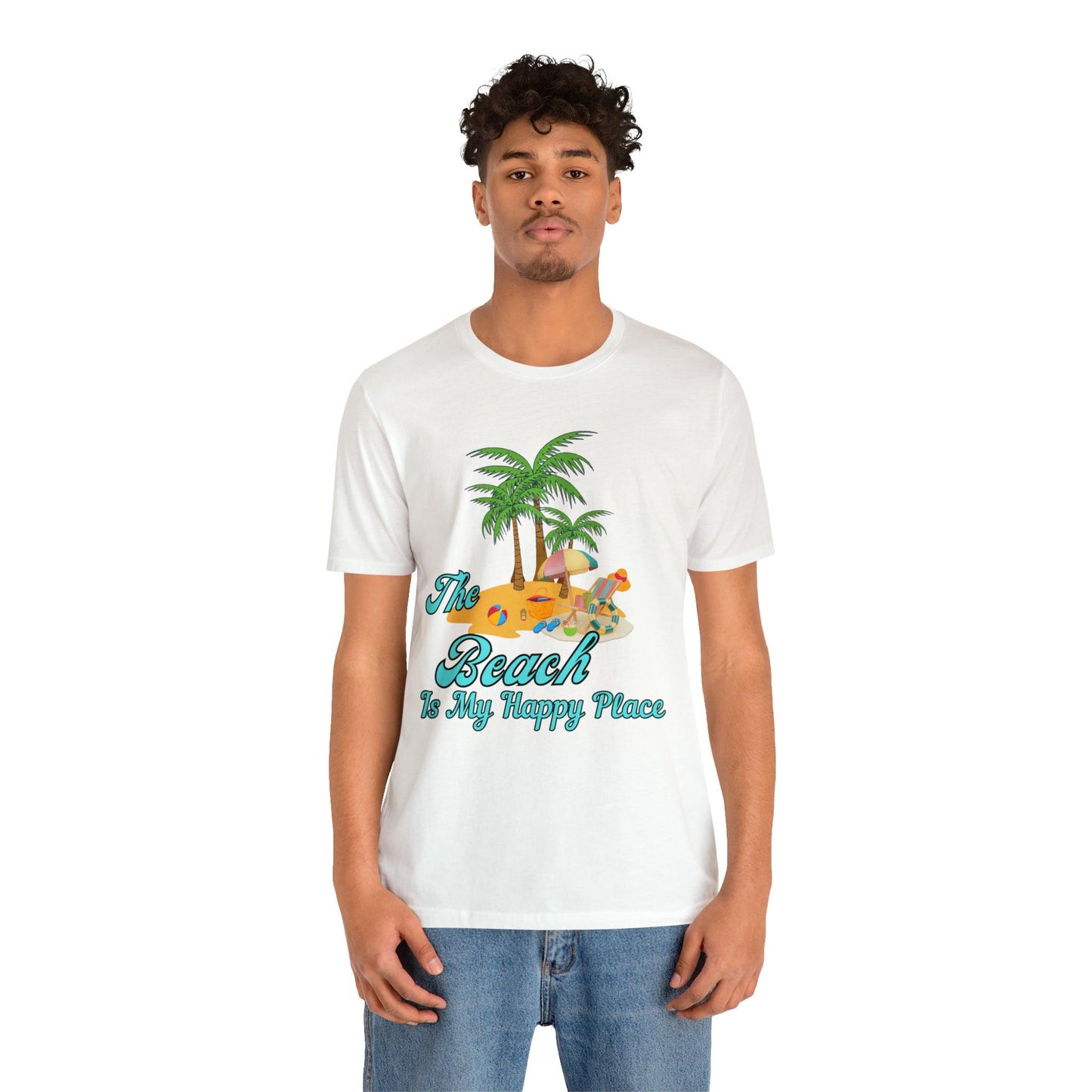 Beach shirt, The Beach is my happy place shirt, Beach t-shirt, Summer shirt, Beachwear, Beach fashion, Stylish beach apparel