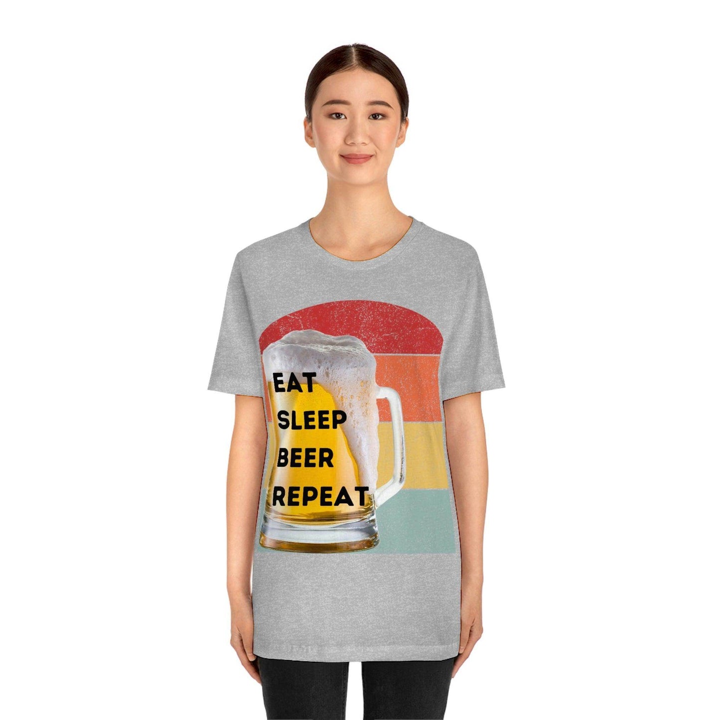Retro shirt Eat Sleep Beer Repeat - funny beer shirt - Giftsmojo