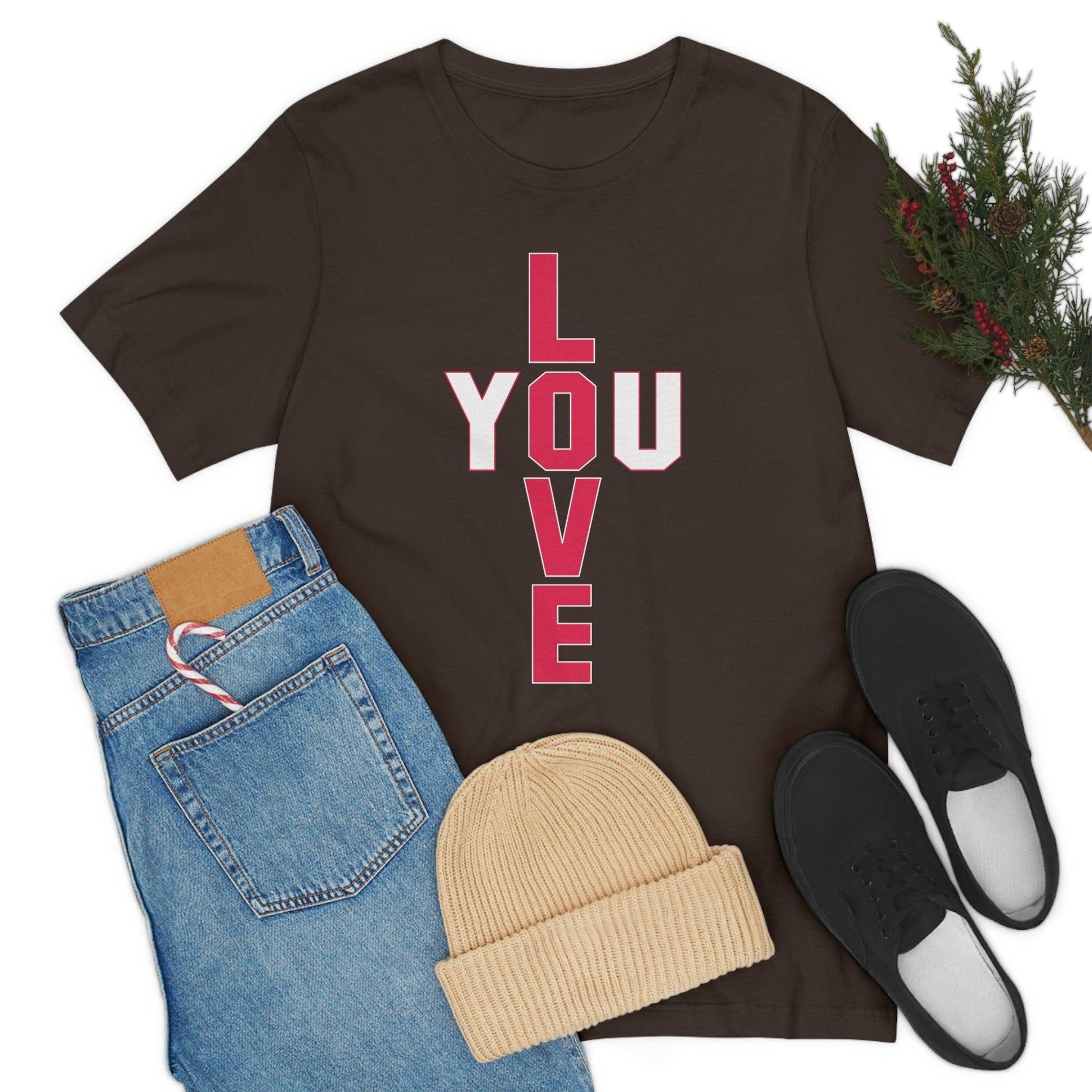 T-shape Love you Tee - Giftsmojo