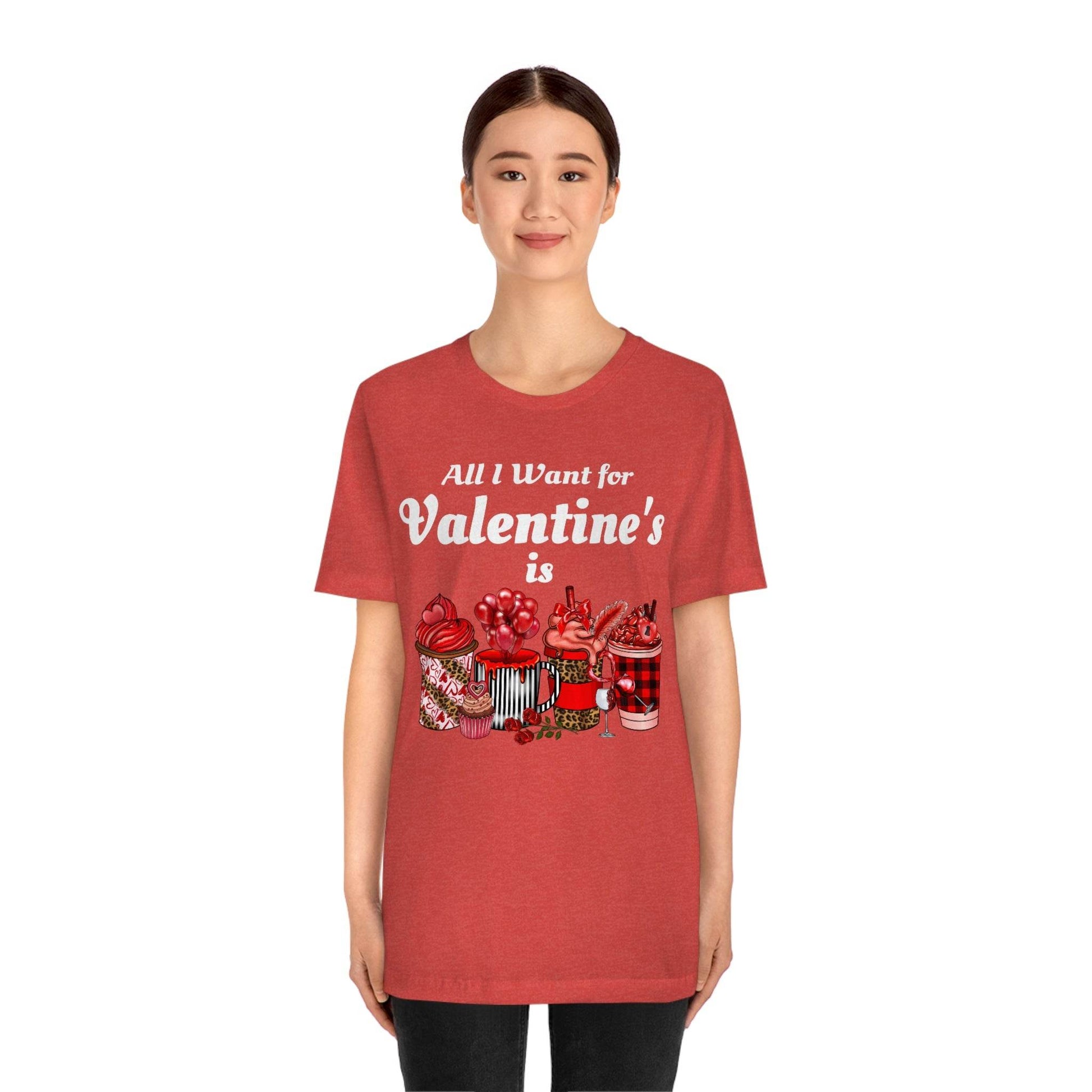 All I want for Valentines is Coffee Tee - Giftsmojo