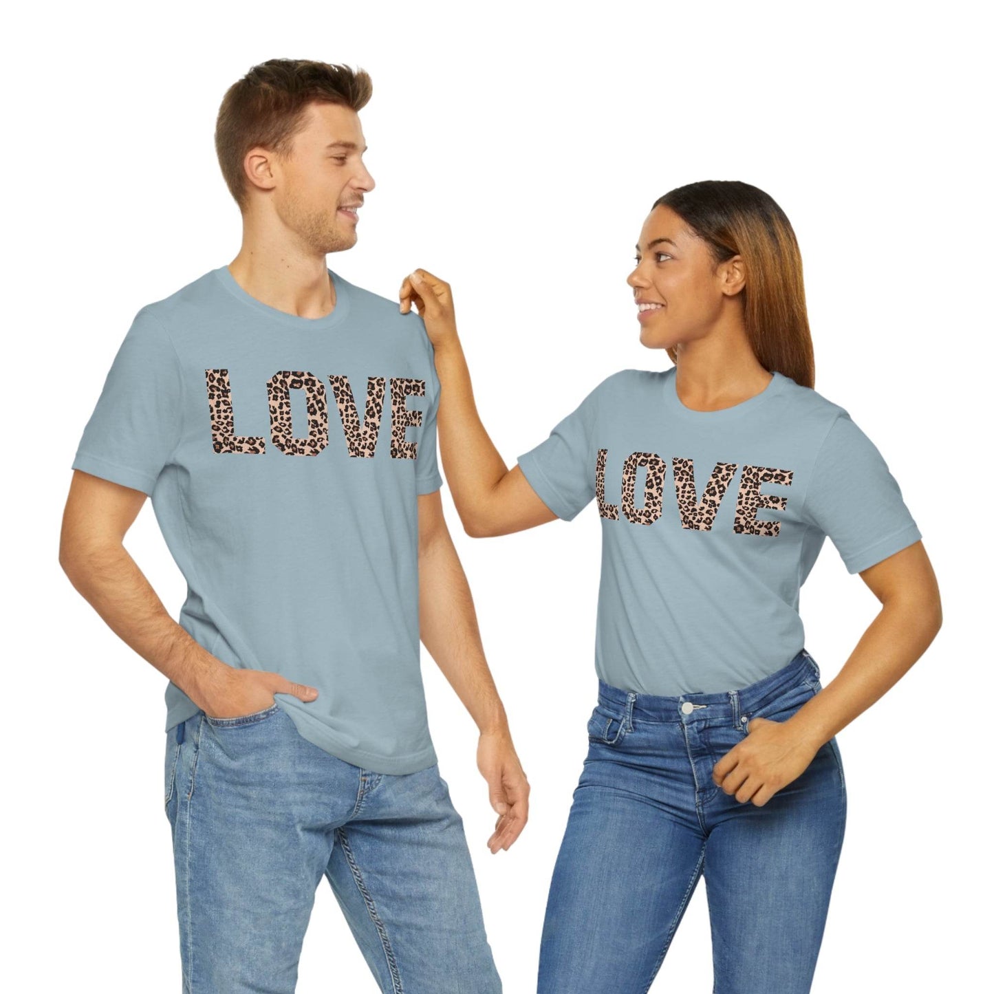 Leopard print love Tee - Giftsmojo