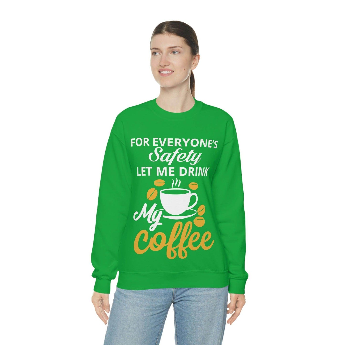 Coffee tee Unisex Heavy Blend™ Crewneck Sweatshirt - Giftsmojo