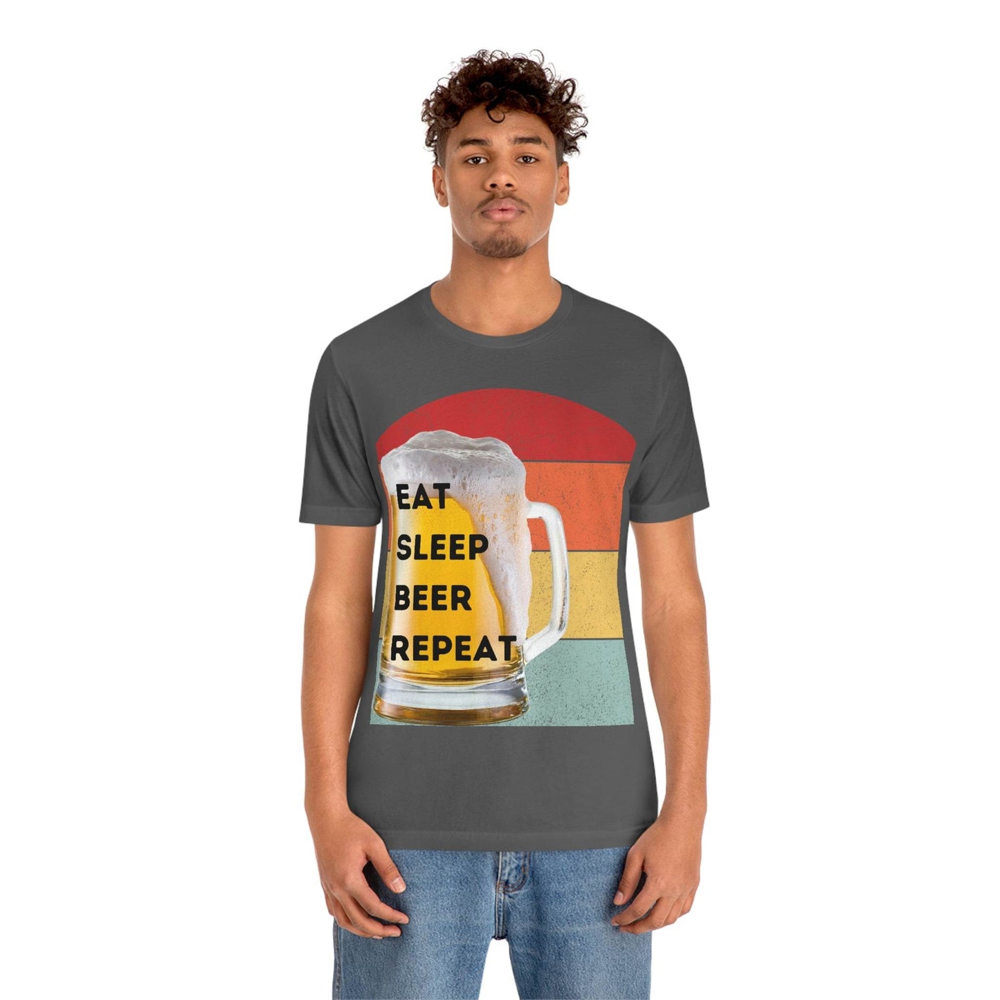 Retro shirt Eat Sleep Beer Repeat - funny beer shirt - Giftsmojo