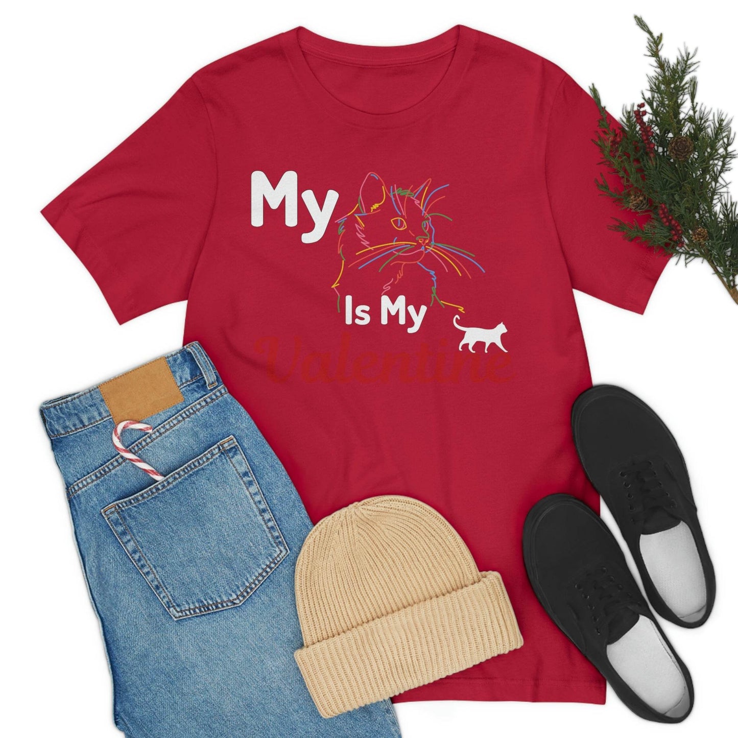 My Cat is My Valentine, Cute Pet lover Valentine shirt - Cute Cat lover shirt - Cat Mom shirt - Giftsmojo