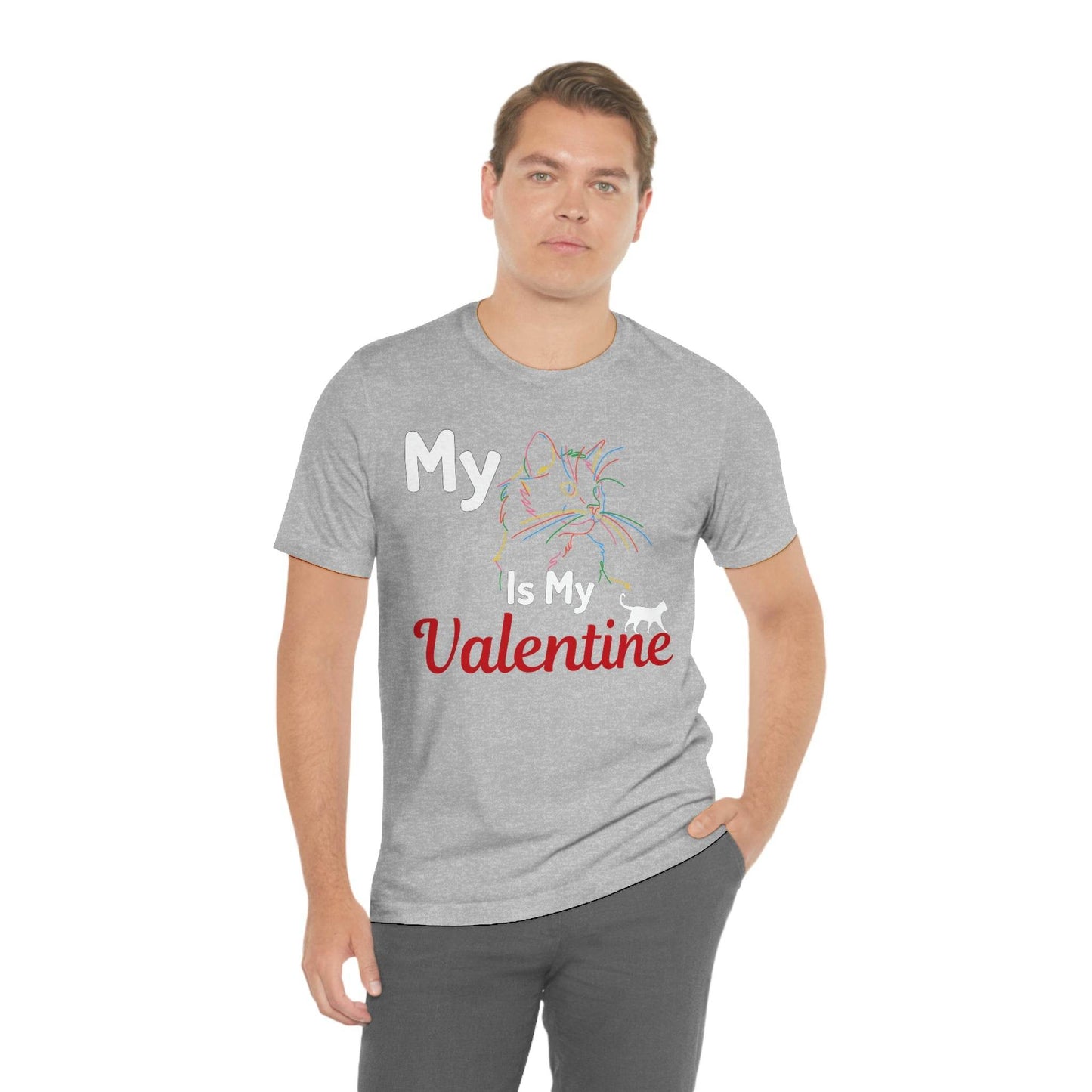 My Cat is My Valentine, Cute Pet lover Valentine shirt - Cute Cat lover shirt - Cat Mom shirt - Giftsmojo