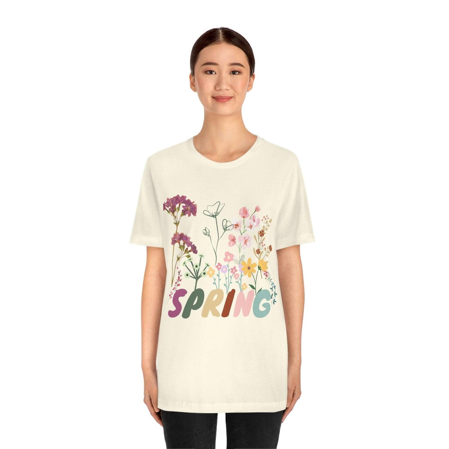 Spring Shirt, Flower T shirt, Vintage Botanical Shirt, Vintage T-shirt, Graphic Tshirt, Botanical Print, Vintage Flower Shirt, Wildflower,