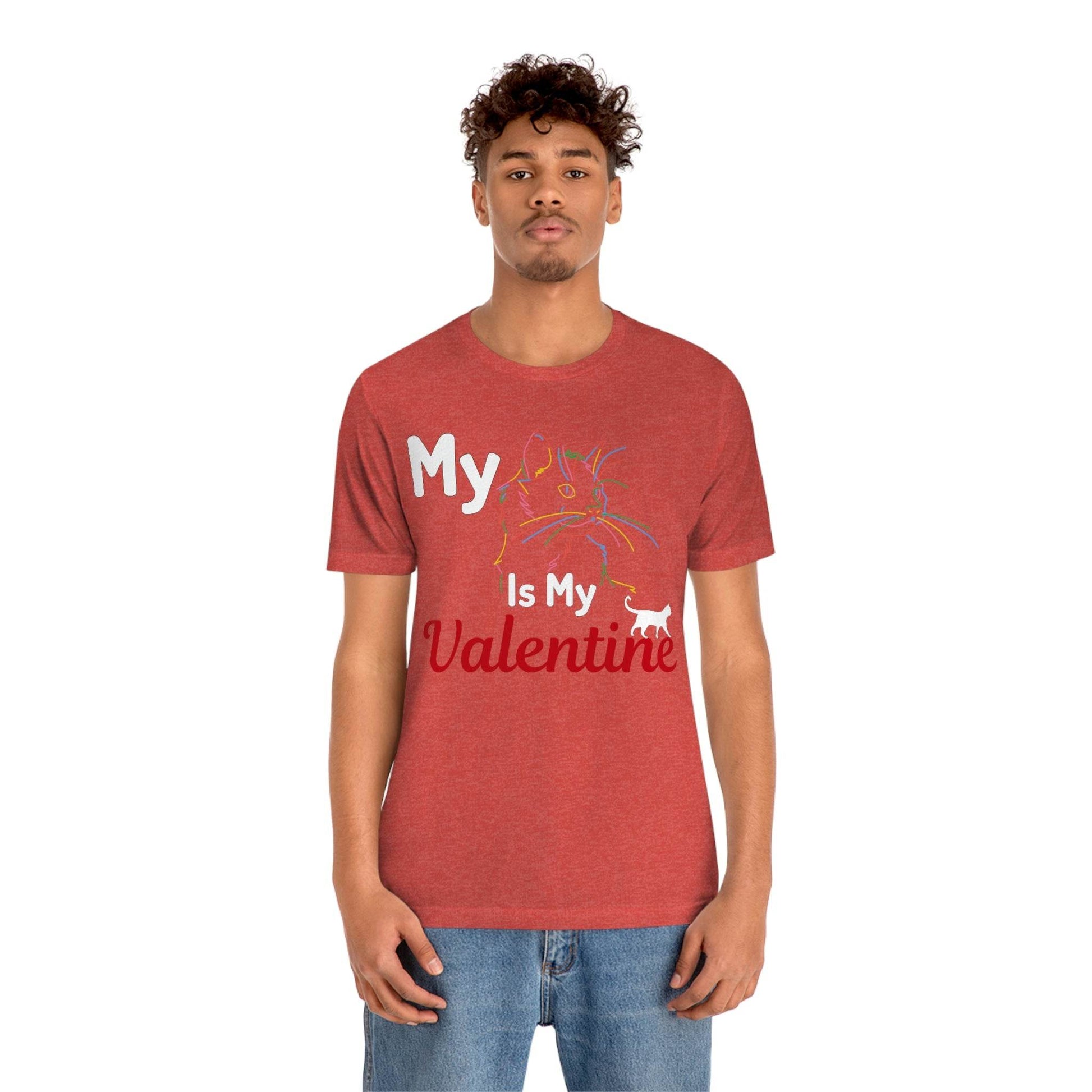 My Cat is My Valentine, Cute Pet lover Valentine shirt - Cute Cat lover shirt - Cat Mom shirt - Giftsmojo