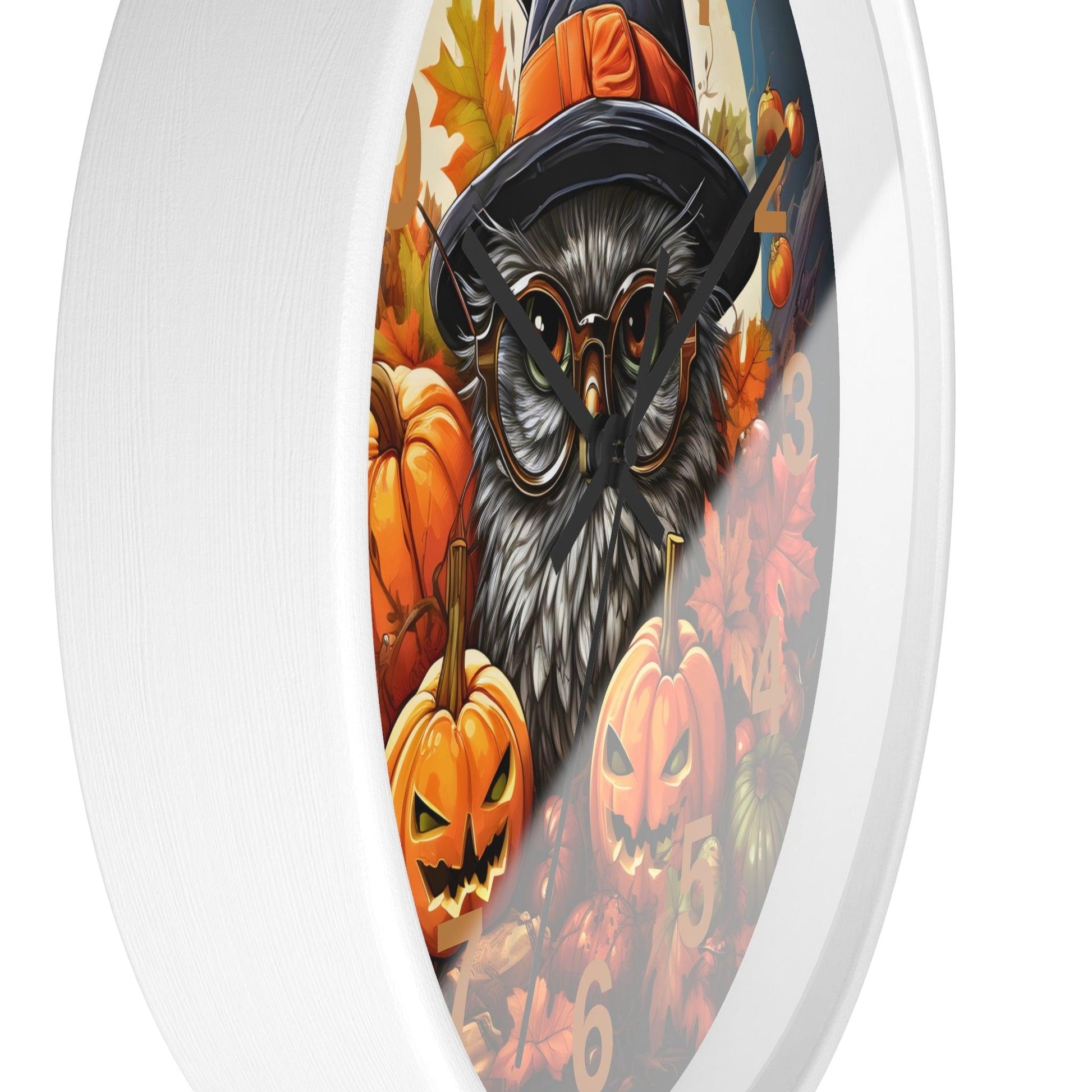 Happy HALLOTHANKSMAS Wall Clock Halloween Wall Clocks Thanksgiving Clock Fall Clock Christmas Decor - Giftsmojo