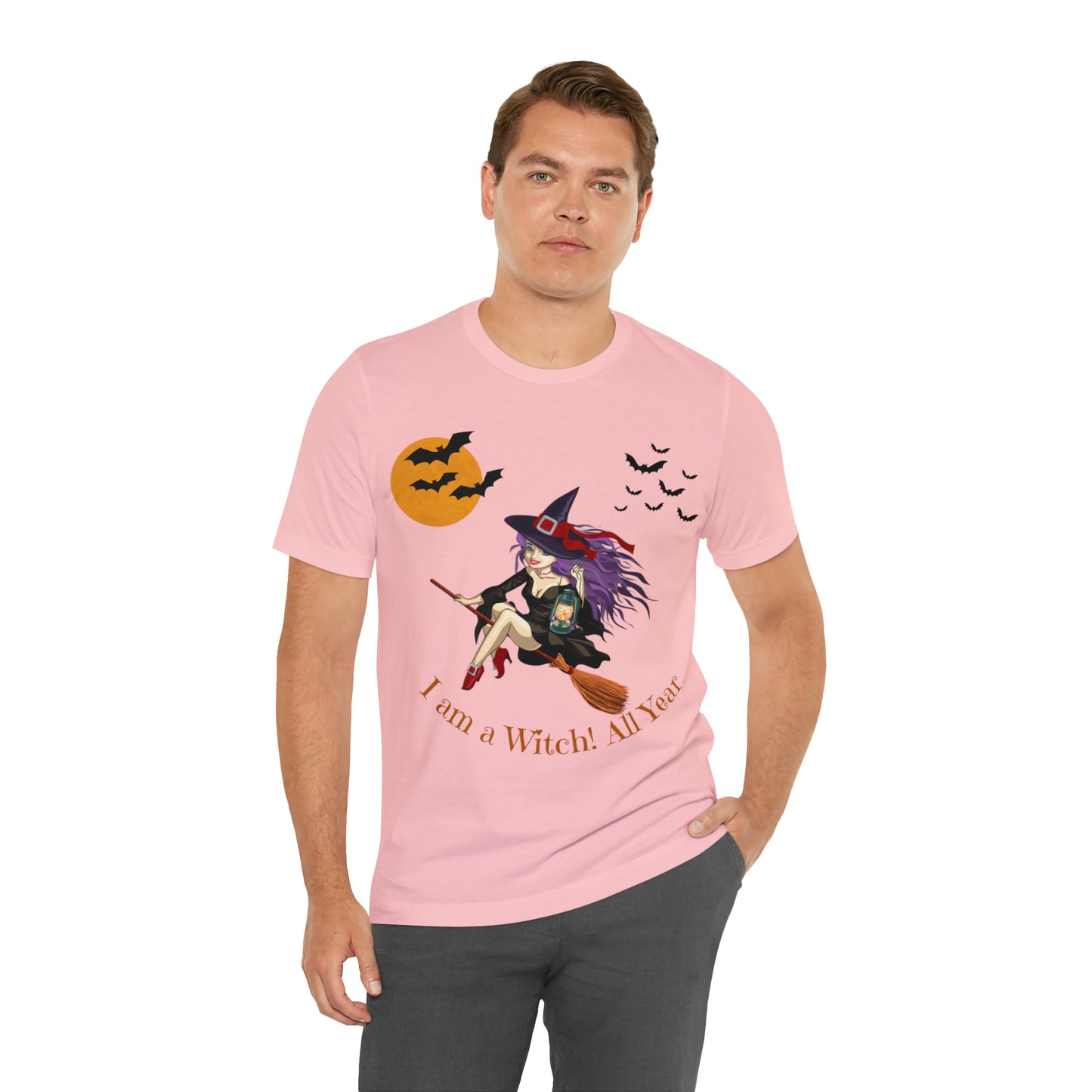 I am a witch All year Halloween Shirt,Vintage Witch Shirts Funny Witch Shirt Halloween Clothes Halloween Vibes Halloween Retro Halloween Outfit