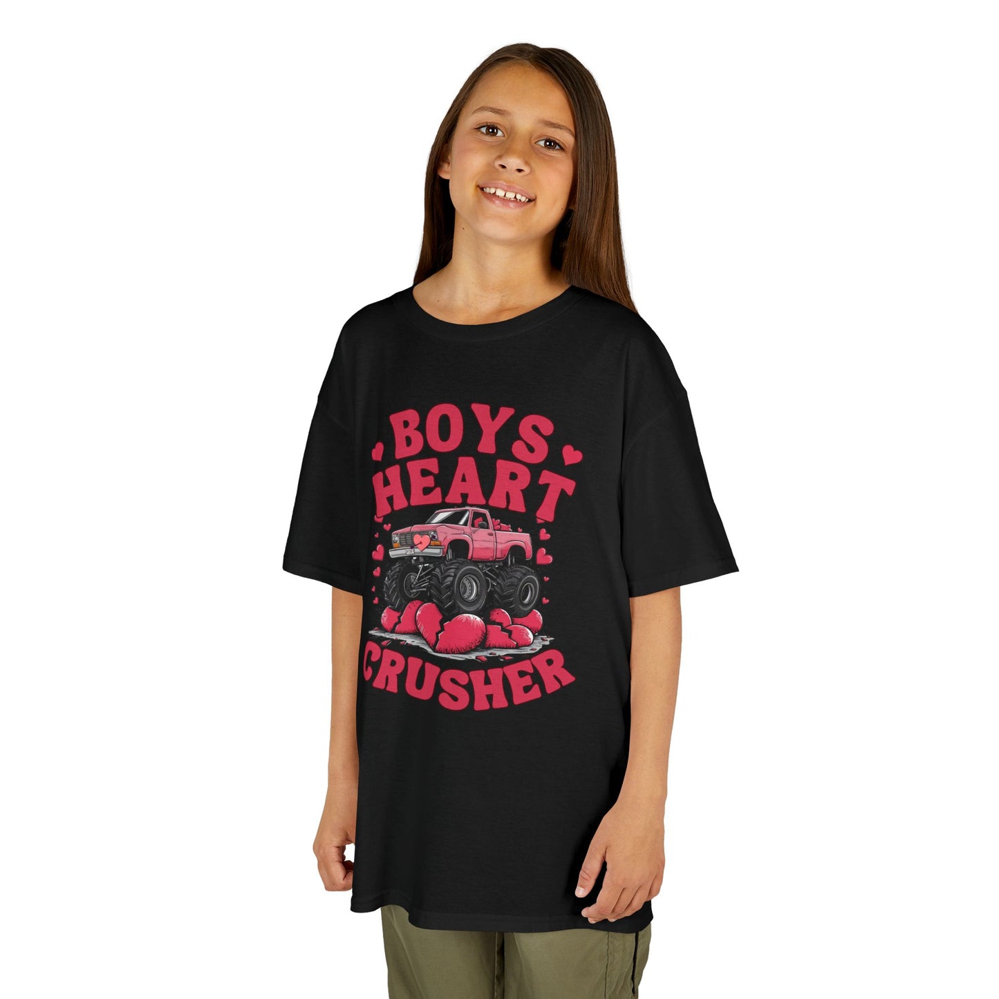 Boys Heart Crusher Kids Tee - Fun Heartfelt Graphic T-Shirt