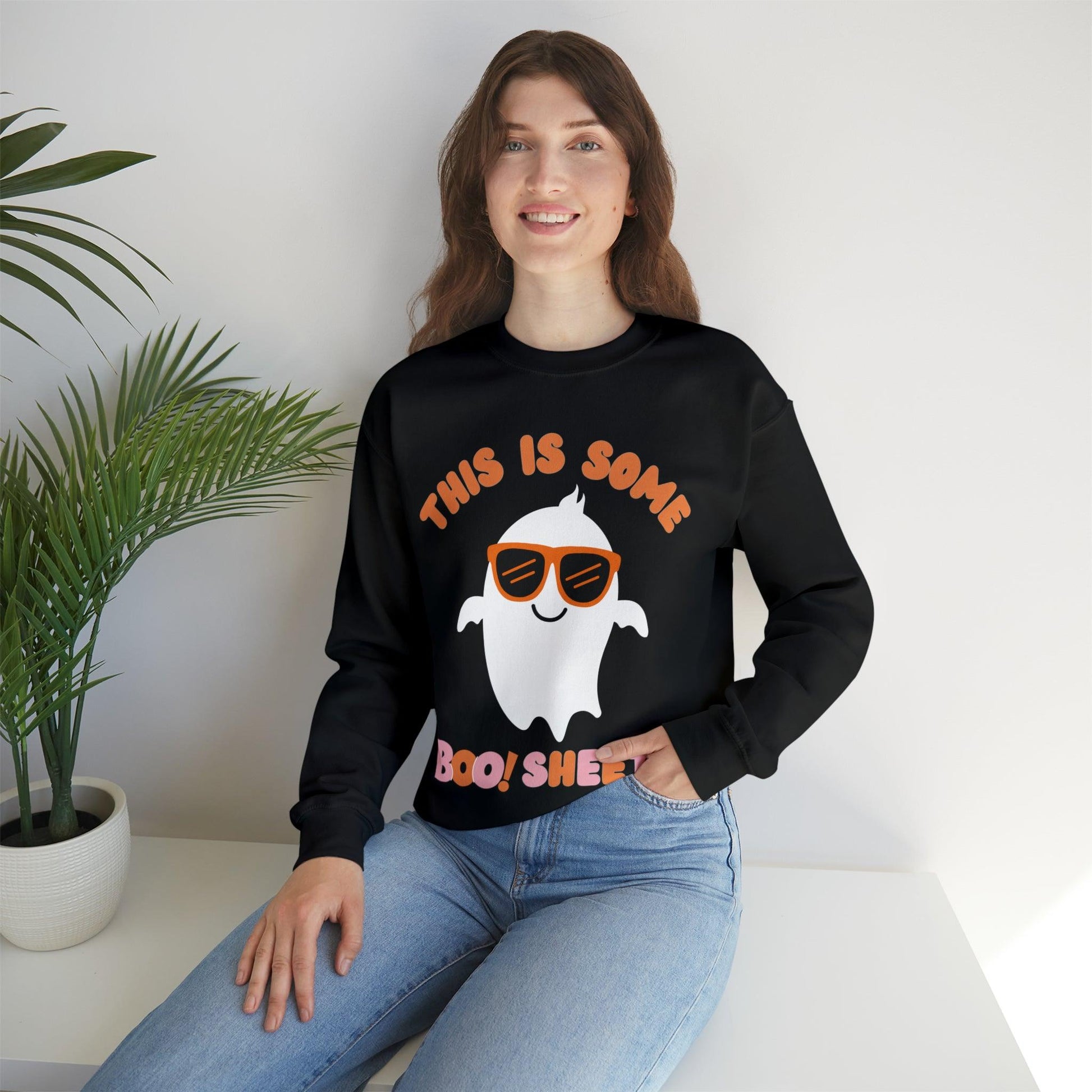 This Is Some Boo Sheet Ghost Sweatshirt Cute Ghost Sweatshirt Boo Ghost Sweatshirt Gift Shirt Funny Halloween Shirt Spooky Season Shirt - Giftsmojo