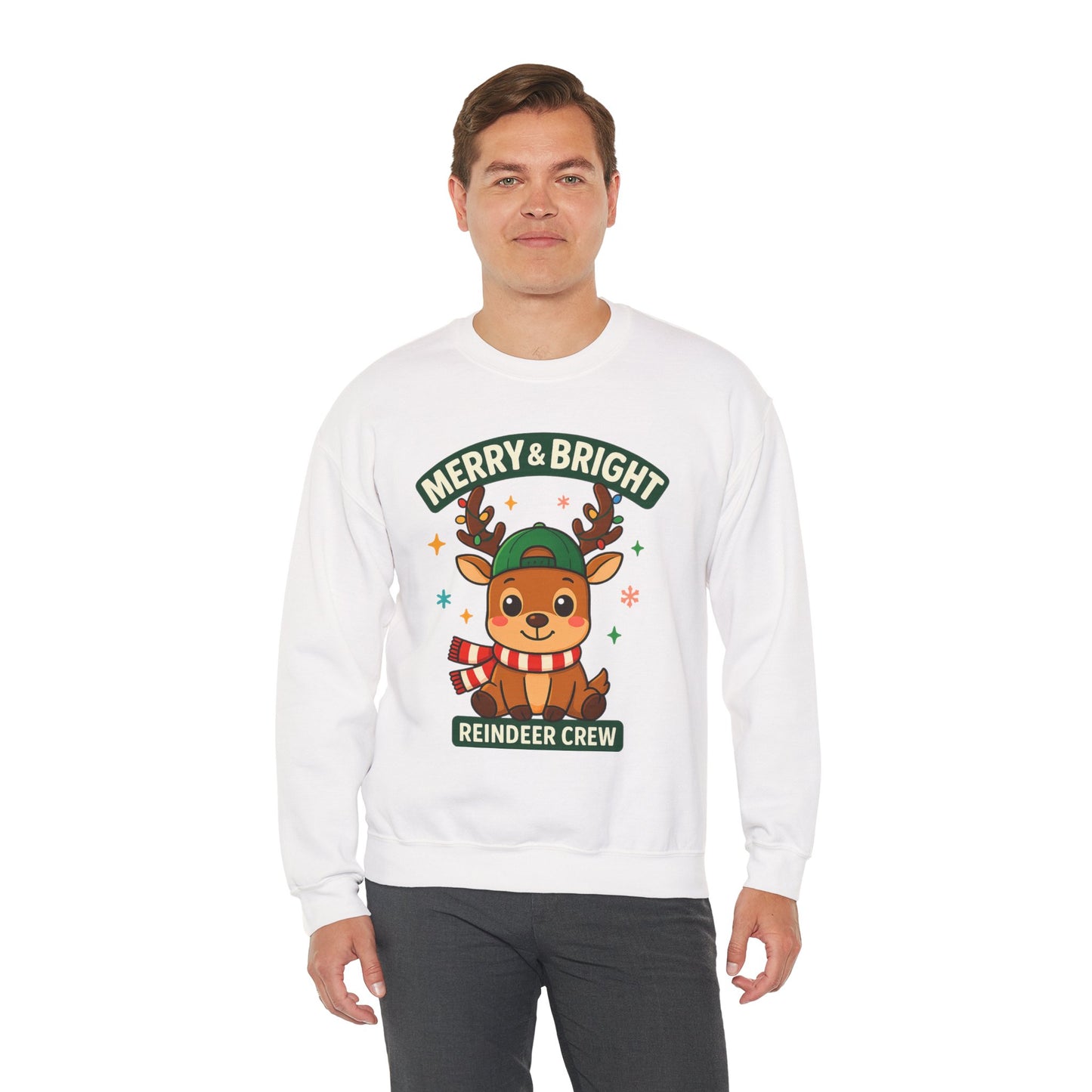 Reindeer With Scarf Christmas Sweatshirt – GiftsMojo