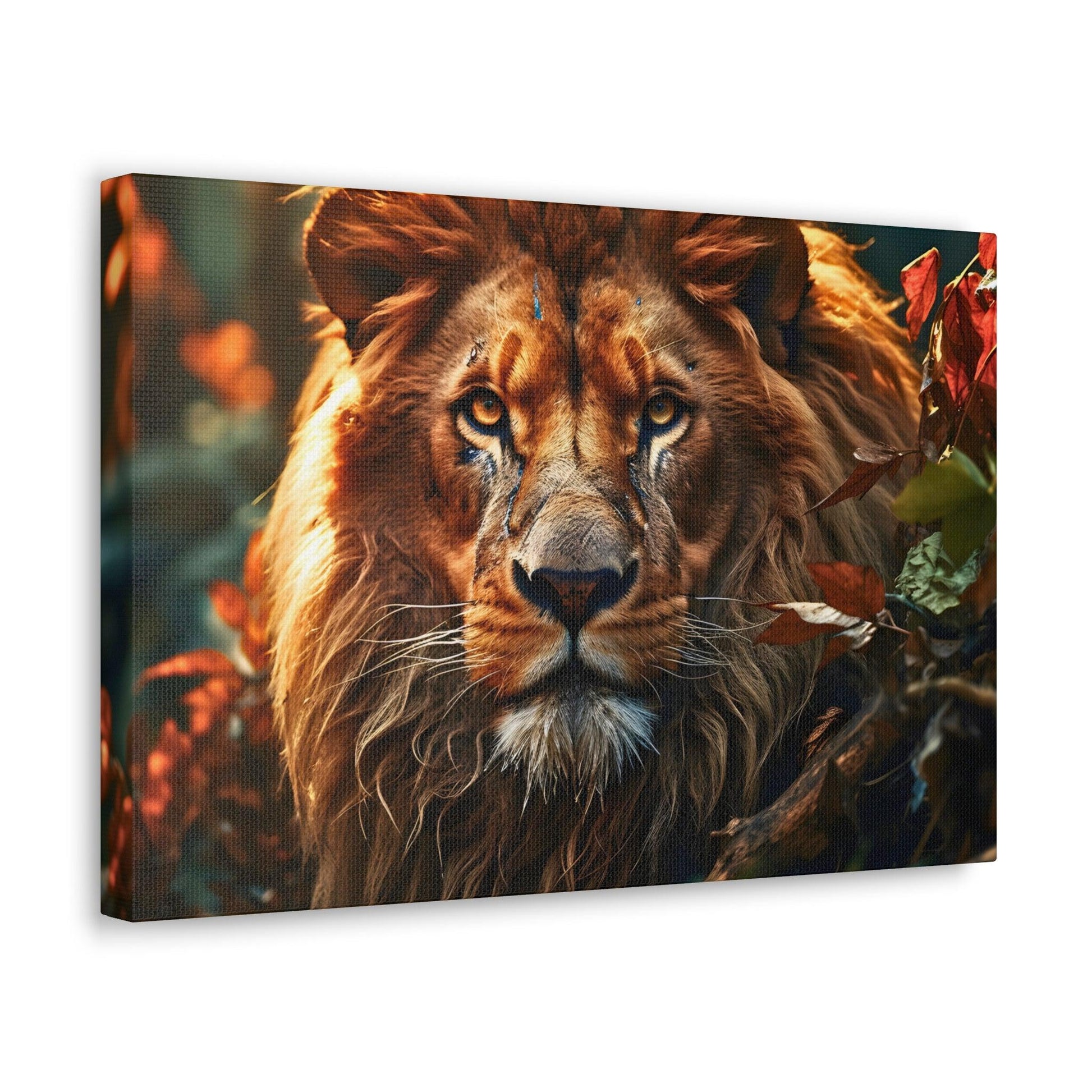 Lion In Nature Art Canvas Gallery Wraps Lion Print Large Canvas Art Animal Wall Art minimalist Wall Art Lover Gift - Giftsmojo