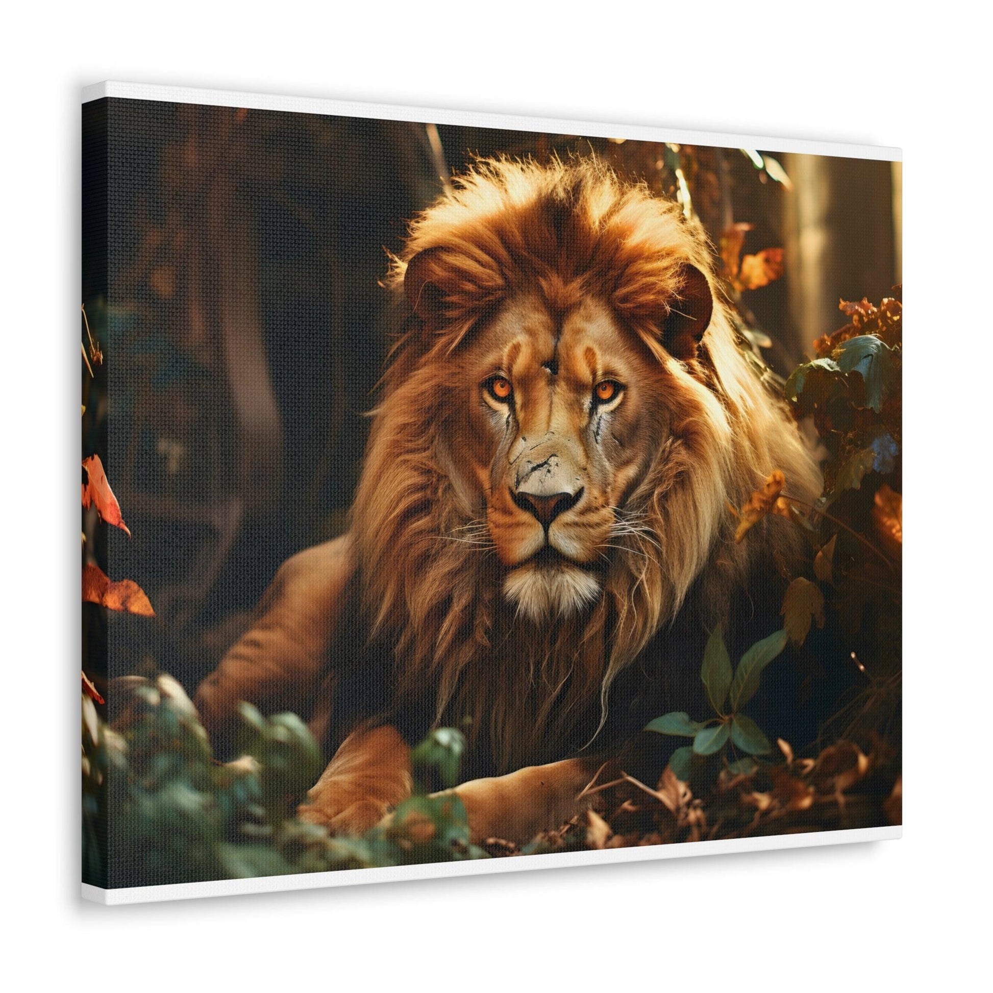 Lion In Nature Art Canvas Gallery Wraps Lion Print Large Canvas Art Animal Wall Art minimalist Wall Art Lover Gift - Giftsmojo