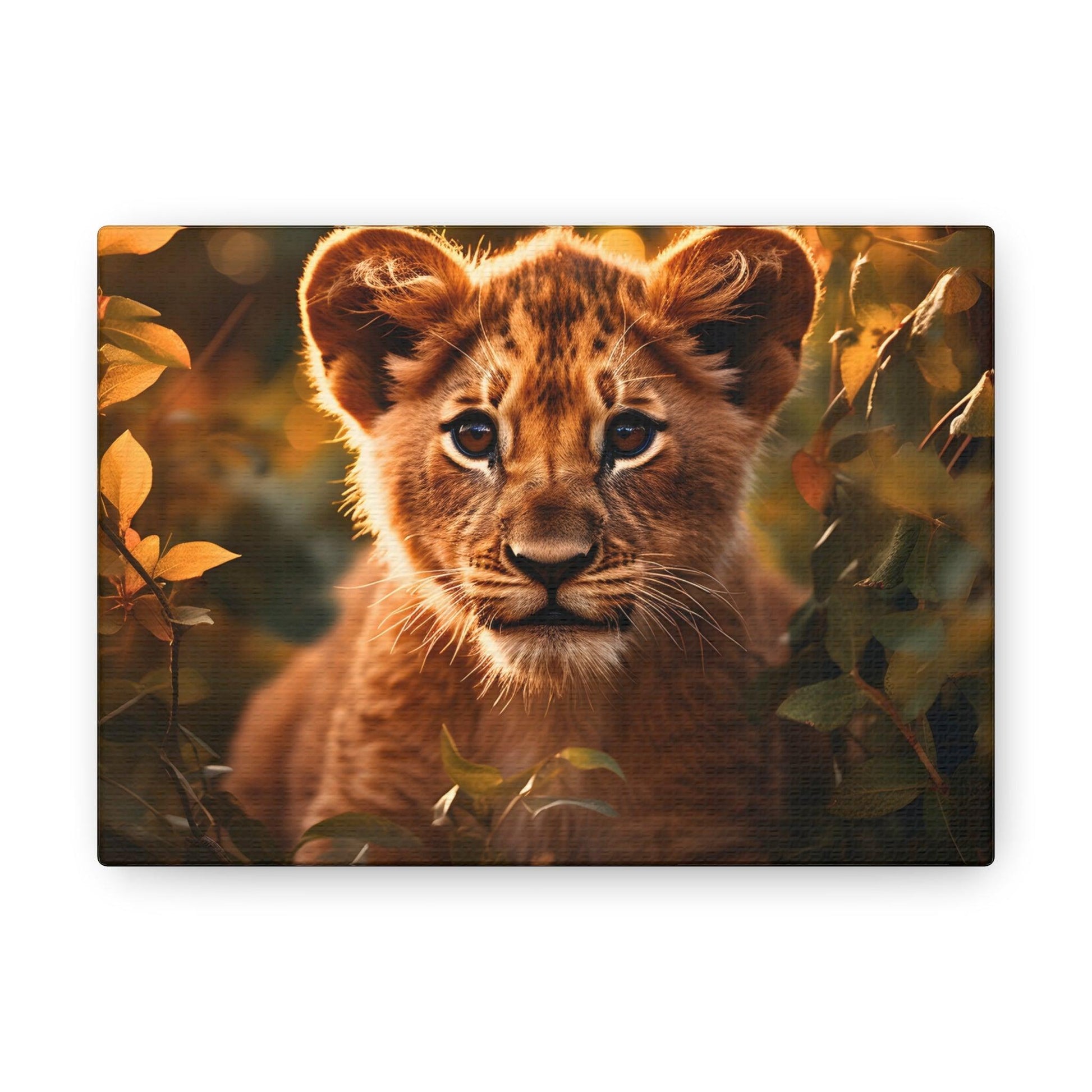 Baby Lion Cub Print Animal Nature Art Safari Nursery Canvas Gallery Wraps Baby Lion Print Large Canvas Art Animal Wall Art Lover Gift - Giftsmojo