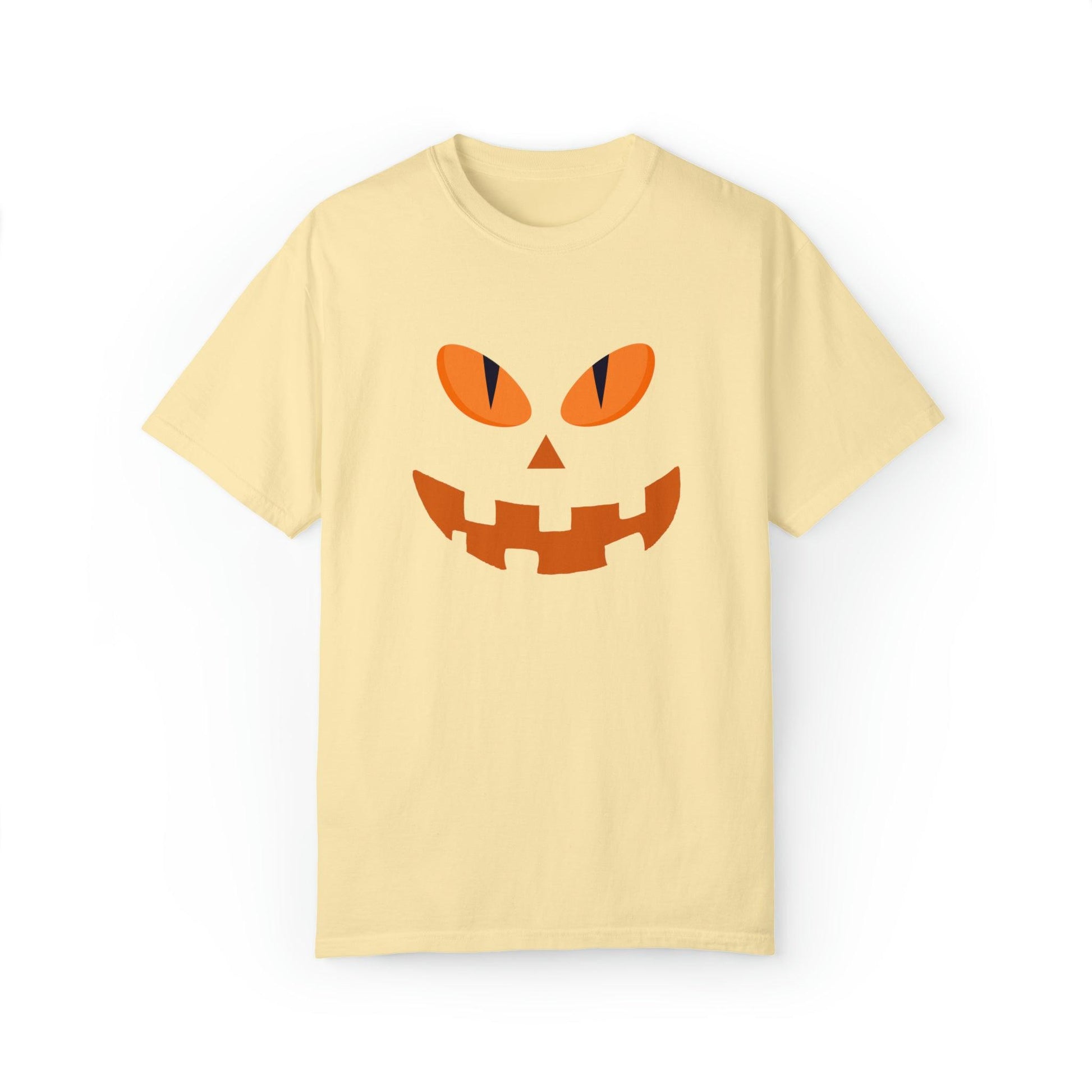 Cute Pumpkin Face Shirt Retro Halloween Tshirt, Vintage Shirt Halloween Shirt Pumpkin Face Halloween Costume Comfort Colors - Giftsmojo