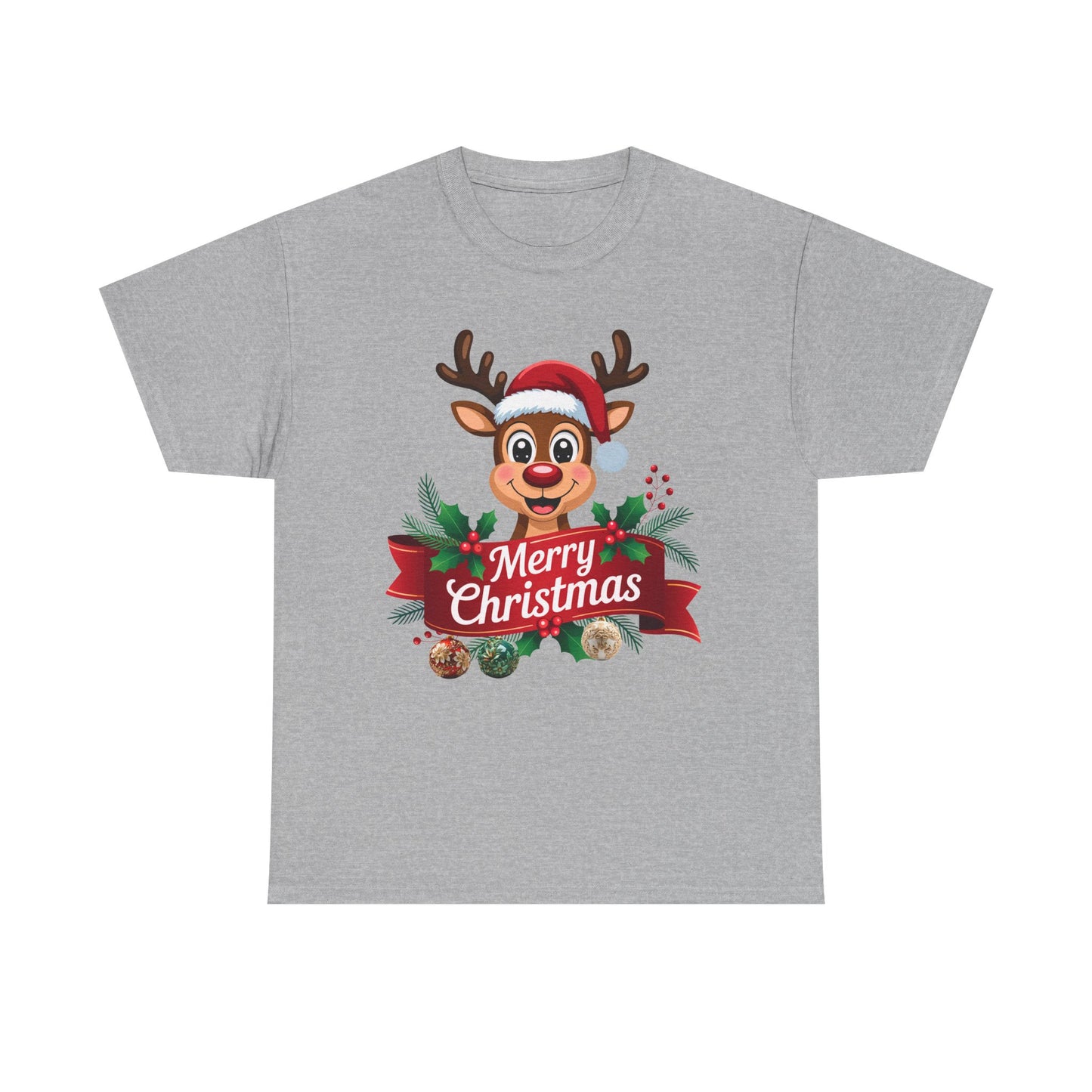 Christmas Reindeer Tee — Merry Christmas Cute Holiday Shirt