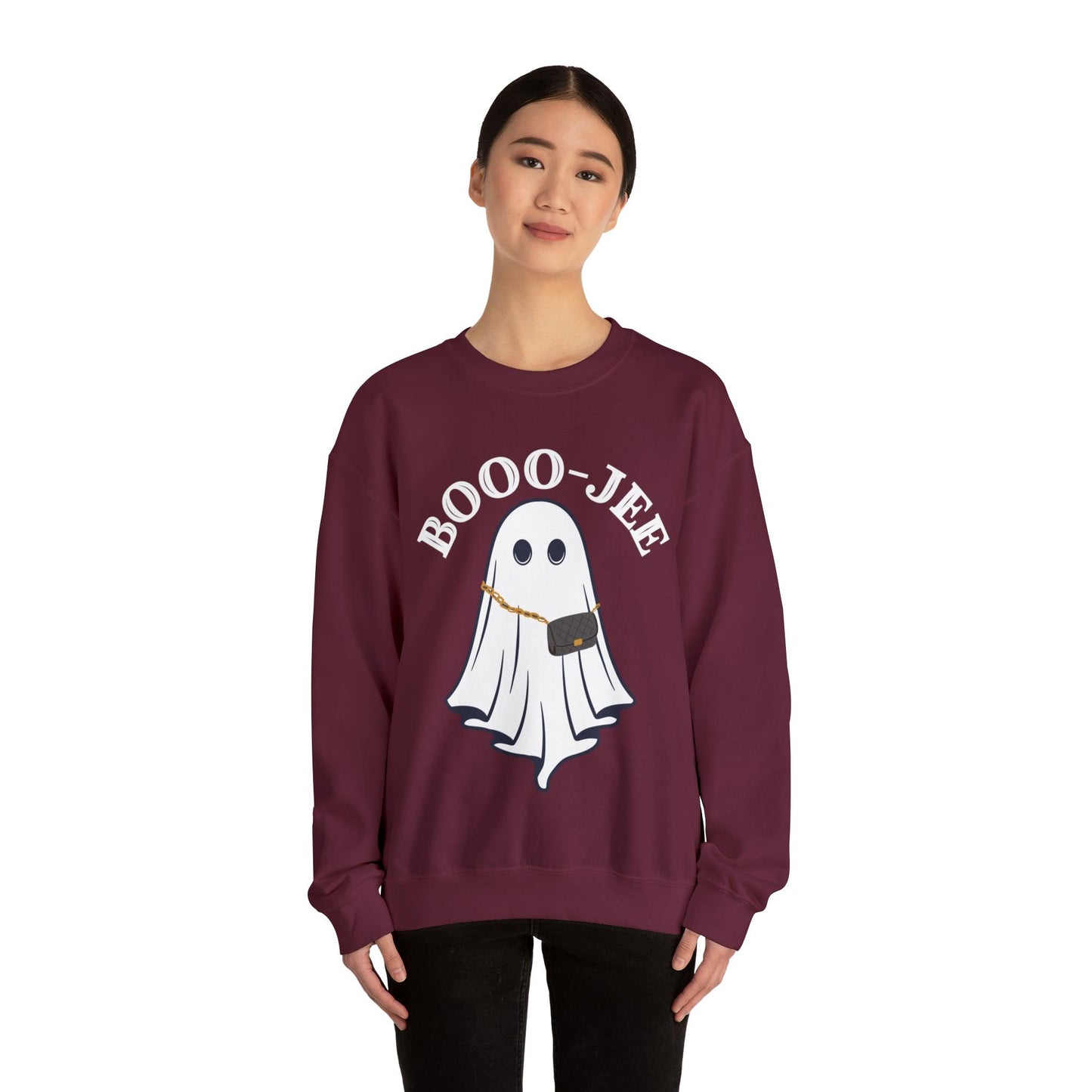 Booo-Jee Halloween Sweatshirt, Boo Halloween Sweatshirt, Spooky Ghost Sweatshirt, Boo Jee Shirt, Halloween Ghost Sweatshirt, Halloween Boo Shirt - Giftsmojo