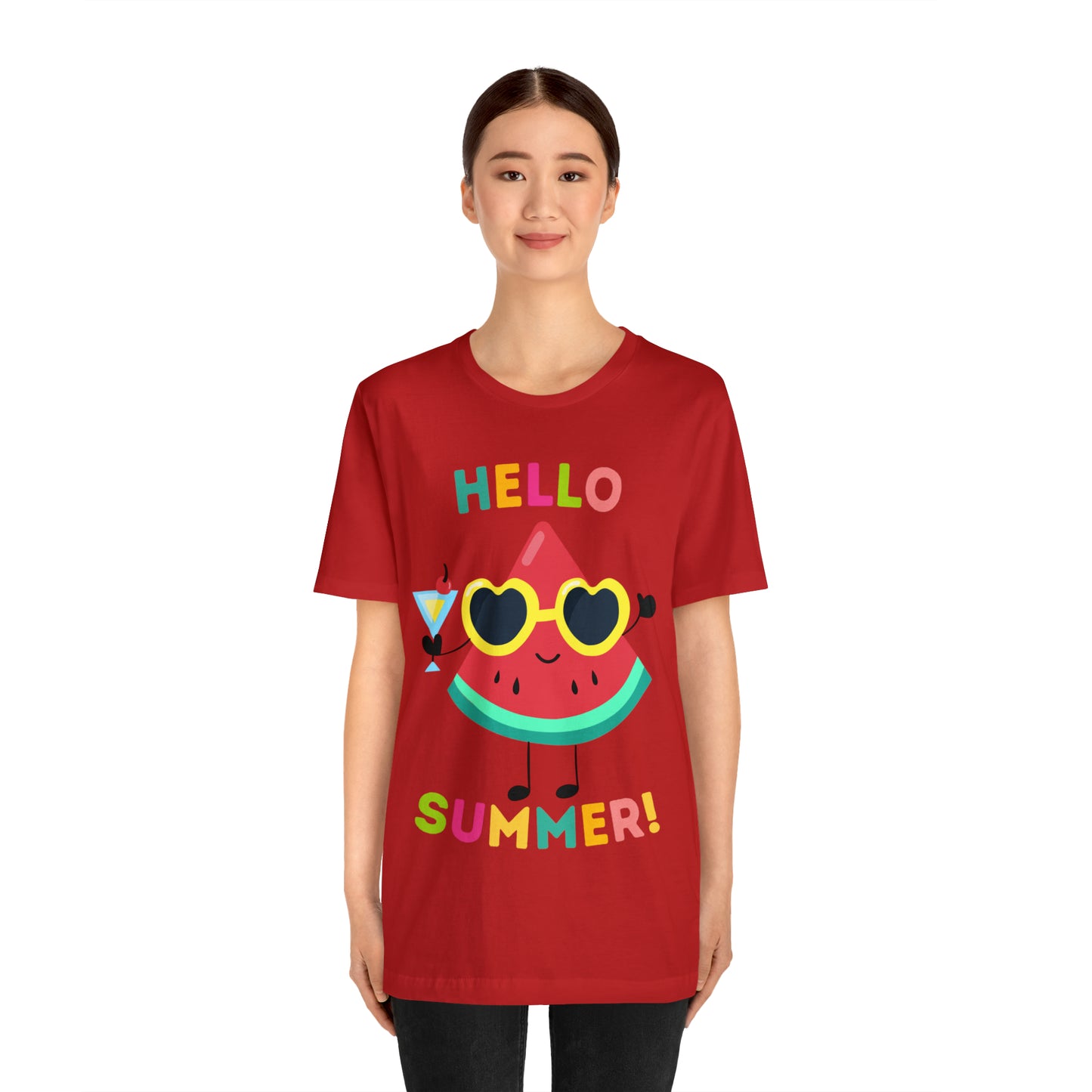 Hello Summer Shirt, Funny Summer Casual Top Tee,Unisex Summer Tshirt Ladies