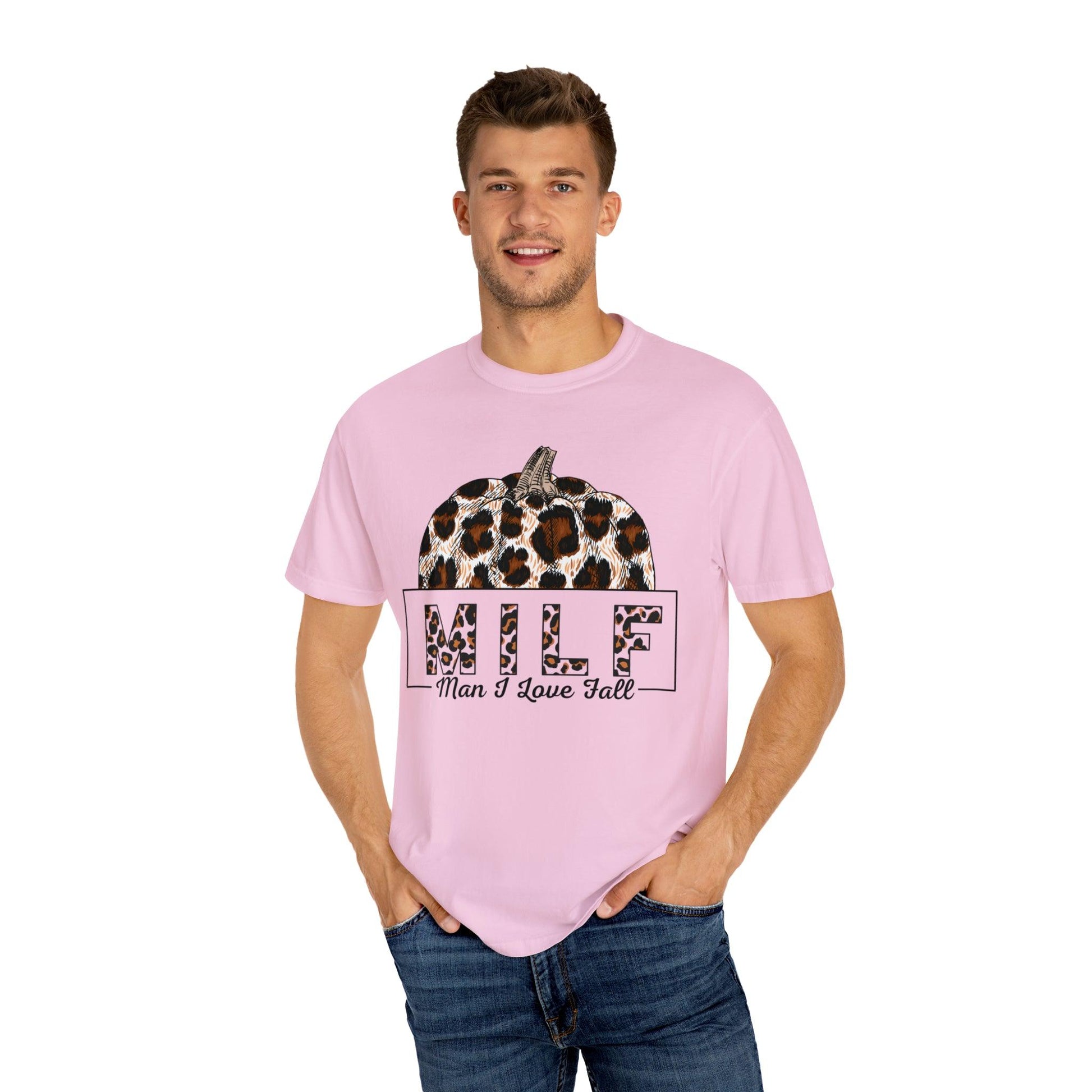 MILF Man I love Fall Gift for Fall Lover Shirt, Comfort Colors Funny Fall Shirts Gift, Thanksgiving Gift, Funny Halloween Shirts Sarcastic - Giftsmojo