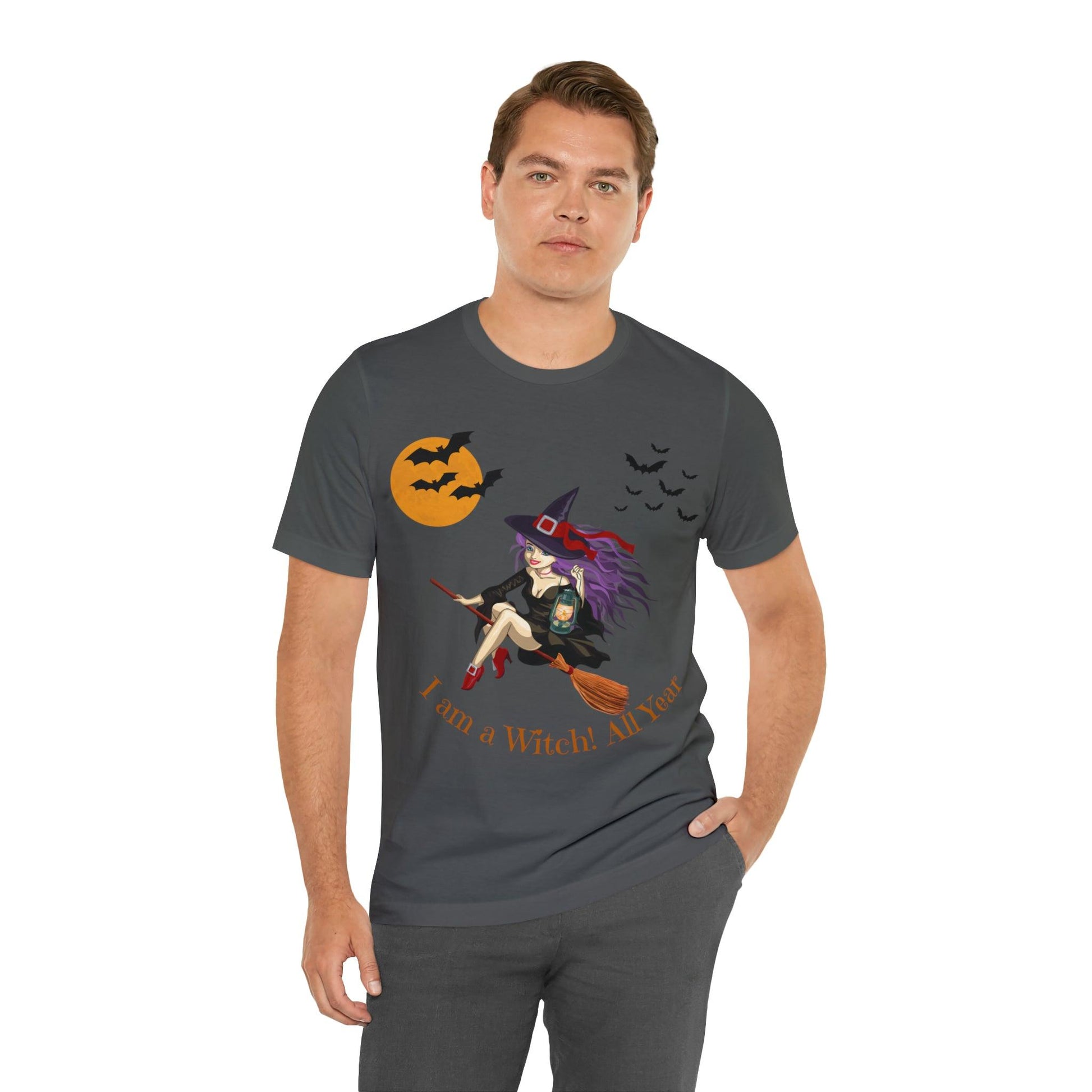 I am a witch All year Halloween Shirt,Vintage Witch Shirts Funny Witch Shirt Halloween Clothes Halloween Vibes Halloween Retro Halloween Outfit - Giftsmojo