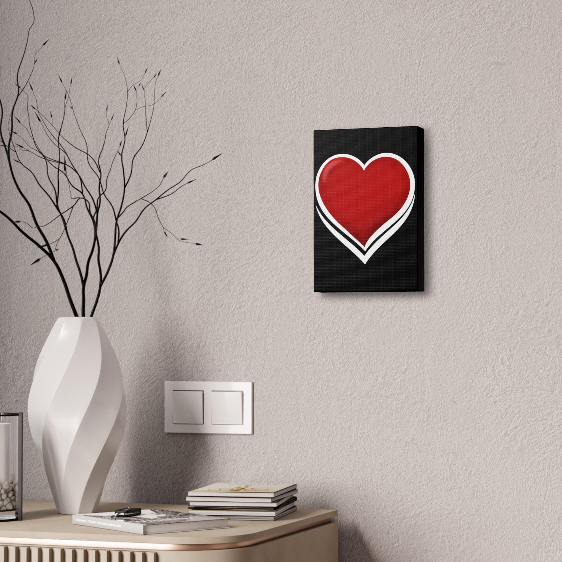Heart Canvas, gift for mom, gift for her, gift for girlfriend, home decor gift, valentine gift, - Giftsmojo