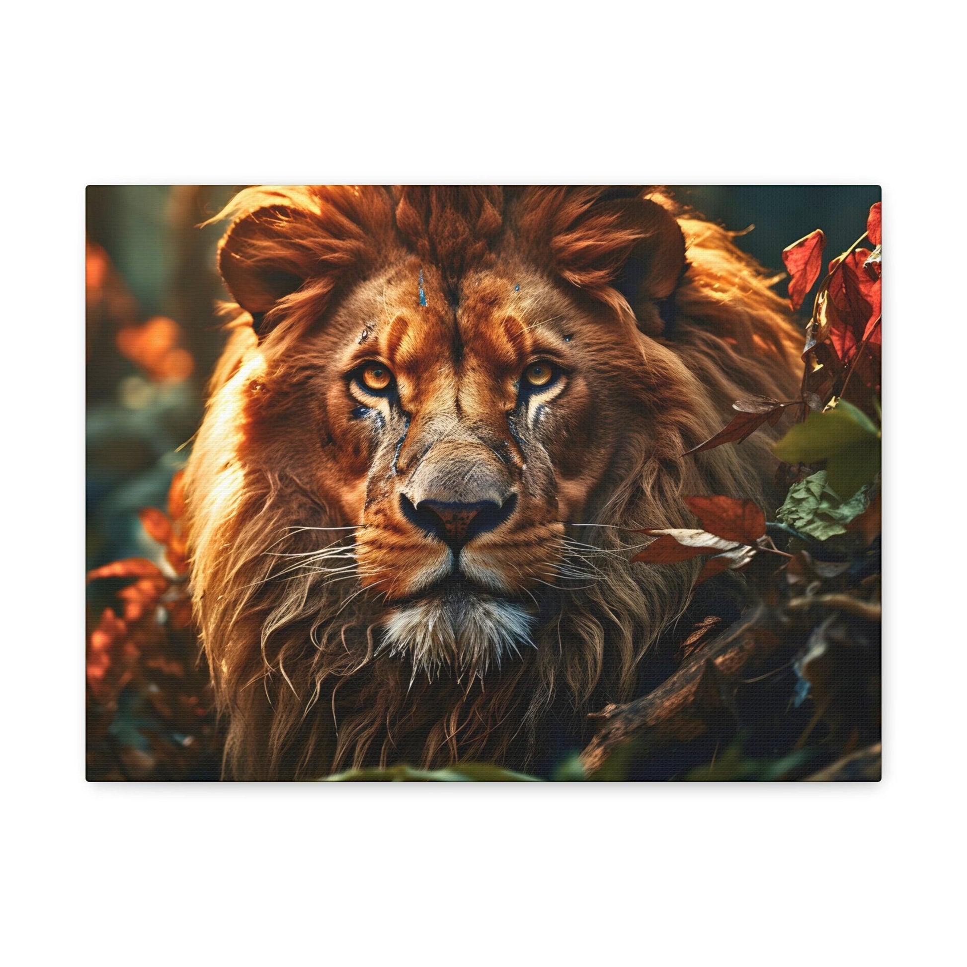 Lion In Nature Art Canvas Gallery Wraps Lion Print Large Canvas Art Animal Wall Art minimalist Wall Art Lover Gift - Giftsmojo