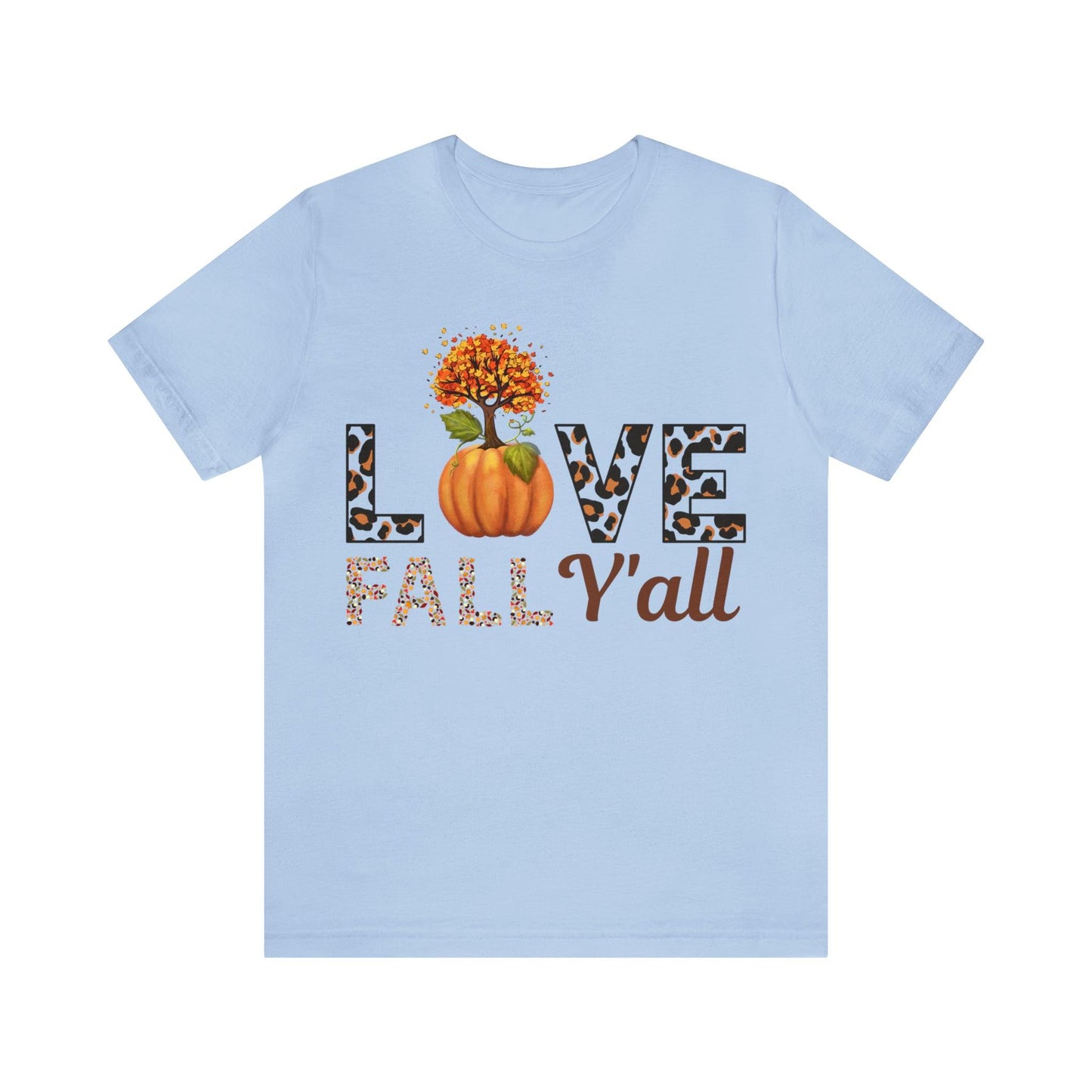 Leopard Print Love Fall Y'all shirt, Autumn Shirt, Fall shirt, Fall Gift - Giftsmojo