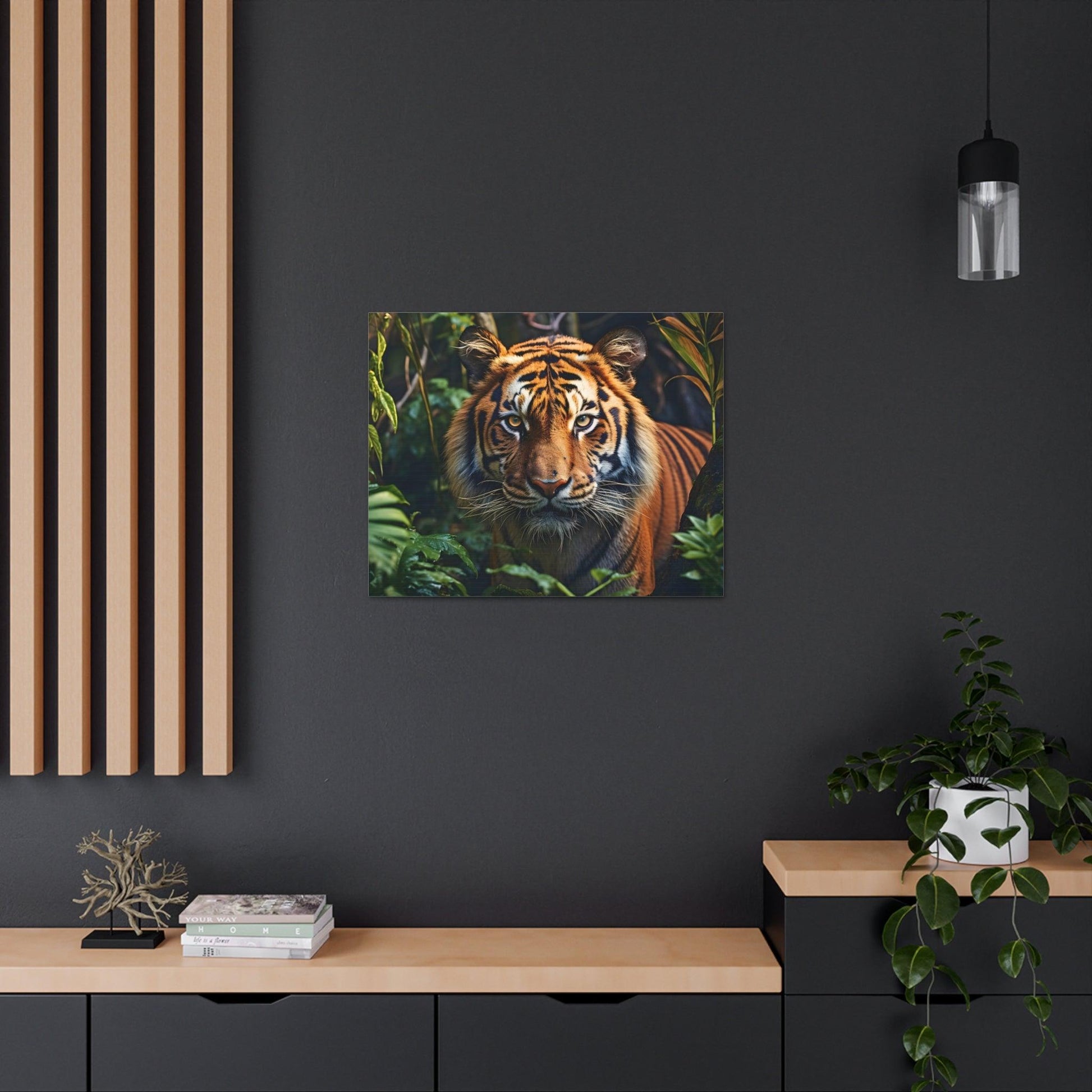 Tiger In Nature Art Canvas Gallery Wraps Tiger Print Large Canvas Art Animal Wall Art minimalist Wall Art Lover Gift - Giftsmojo