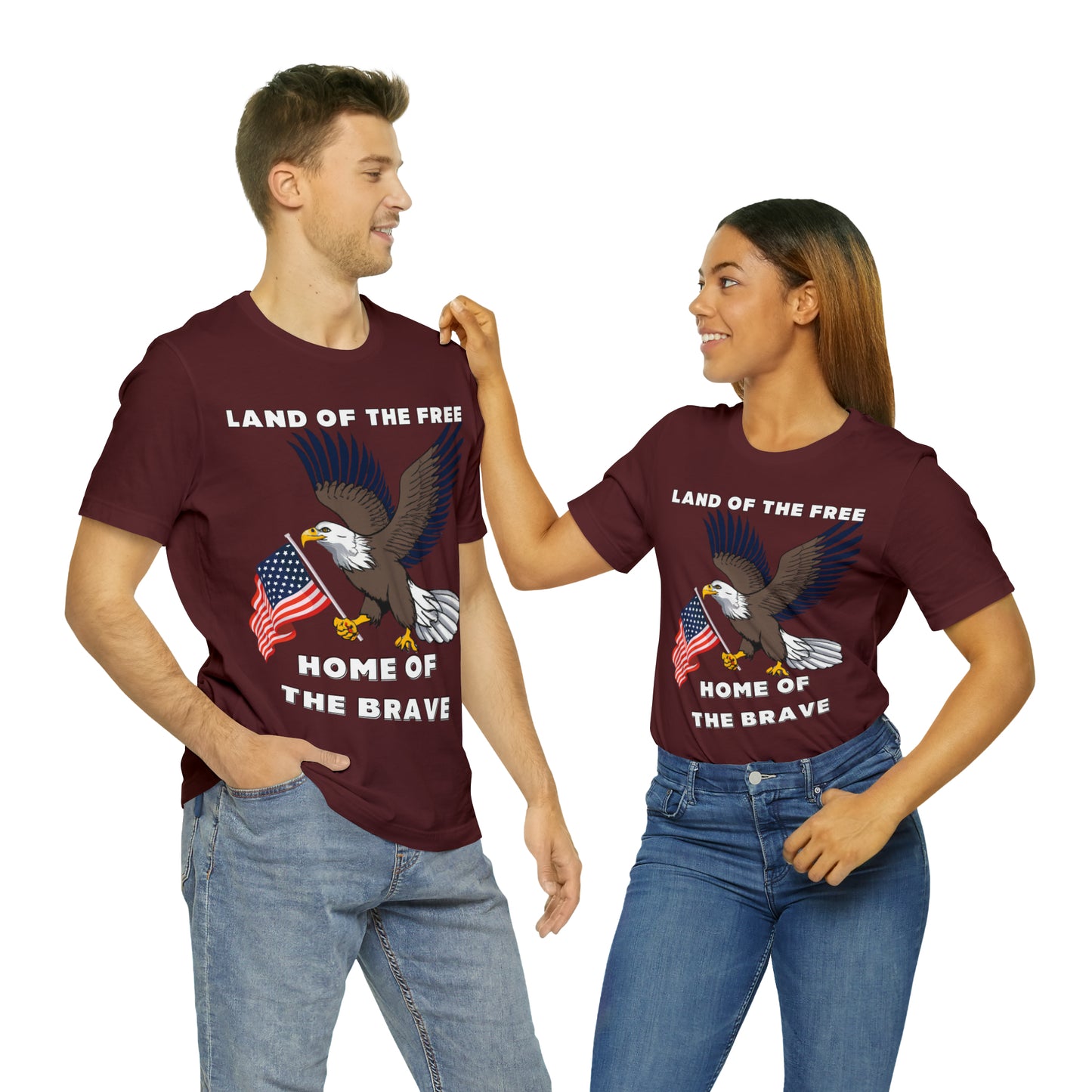 Celebrate Independence Day with Patriotic Shirts: Land of the free, Home of the Brave Shirt for Women and Men