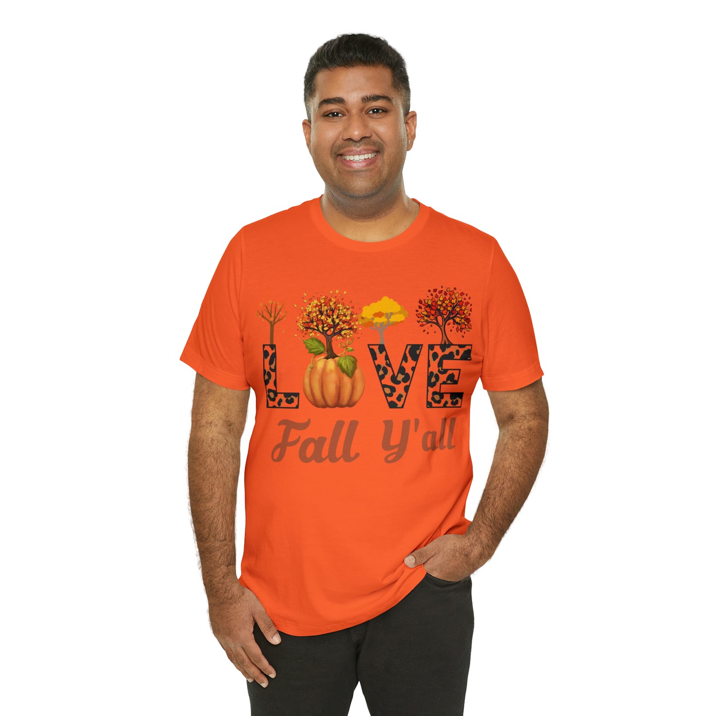 Leopard Print Love Fall Y'all, Fall shirt, Fall lover gift, Nature lover gift.