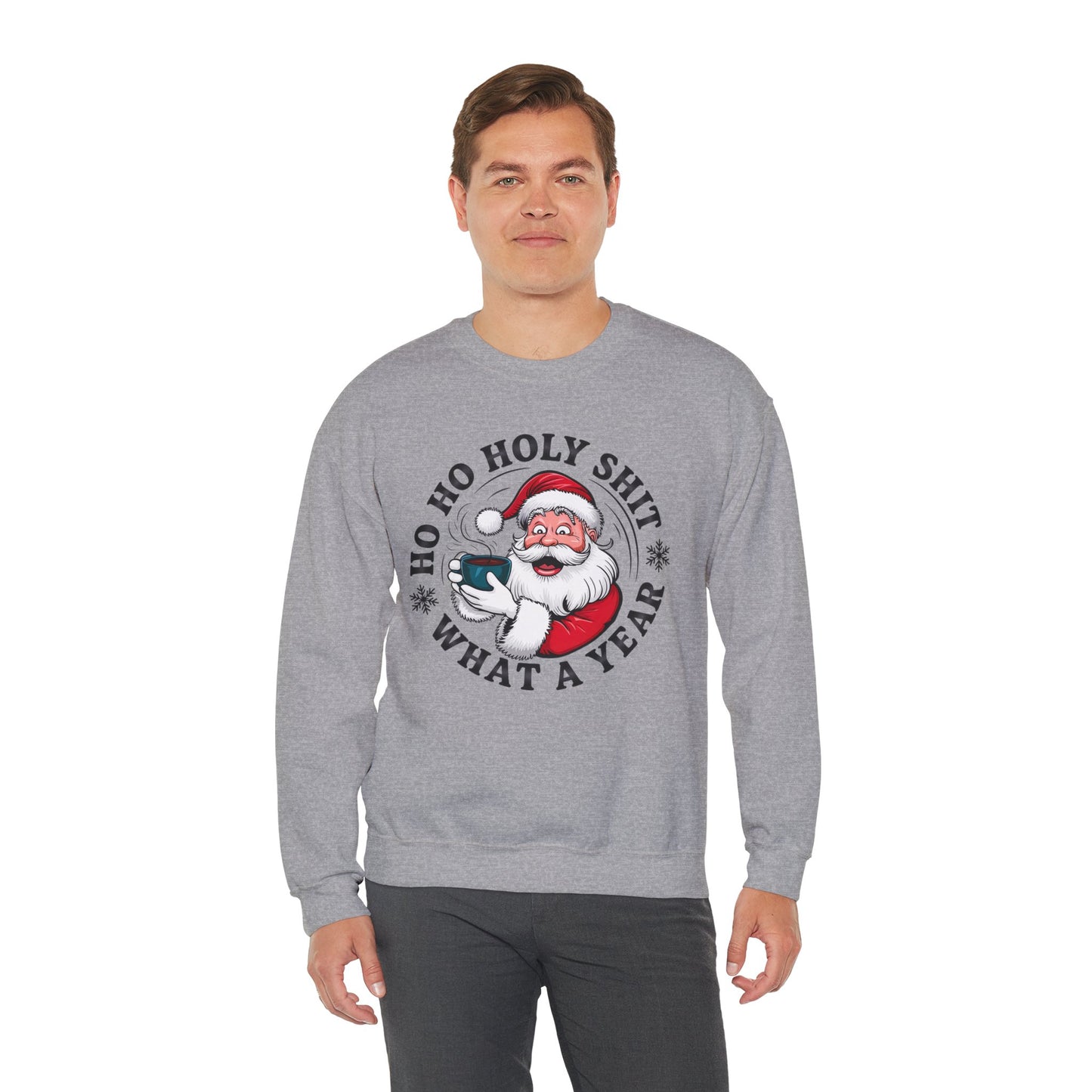 Ho Ho Holy Shit Christmas Sweatshirt Unisex Crew – GiftsMojo