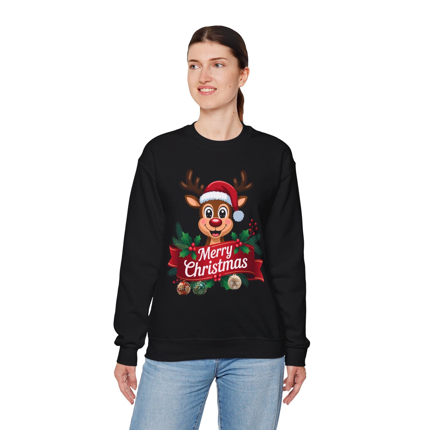 Christmas Reindeer Crewneck Sweatshirt