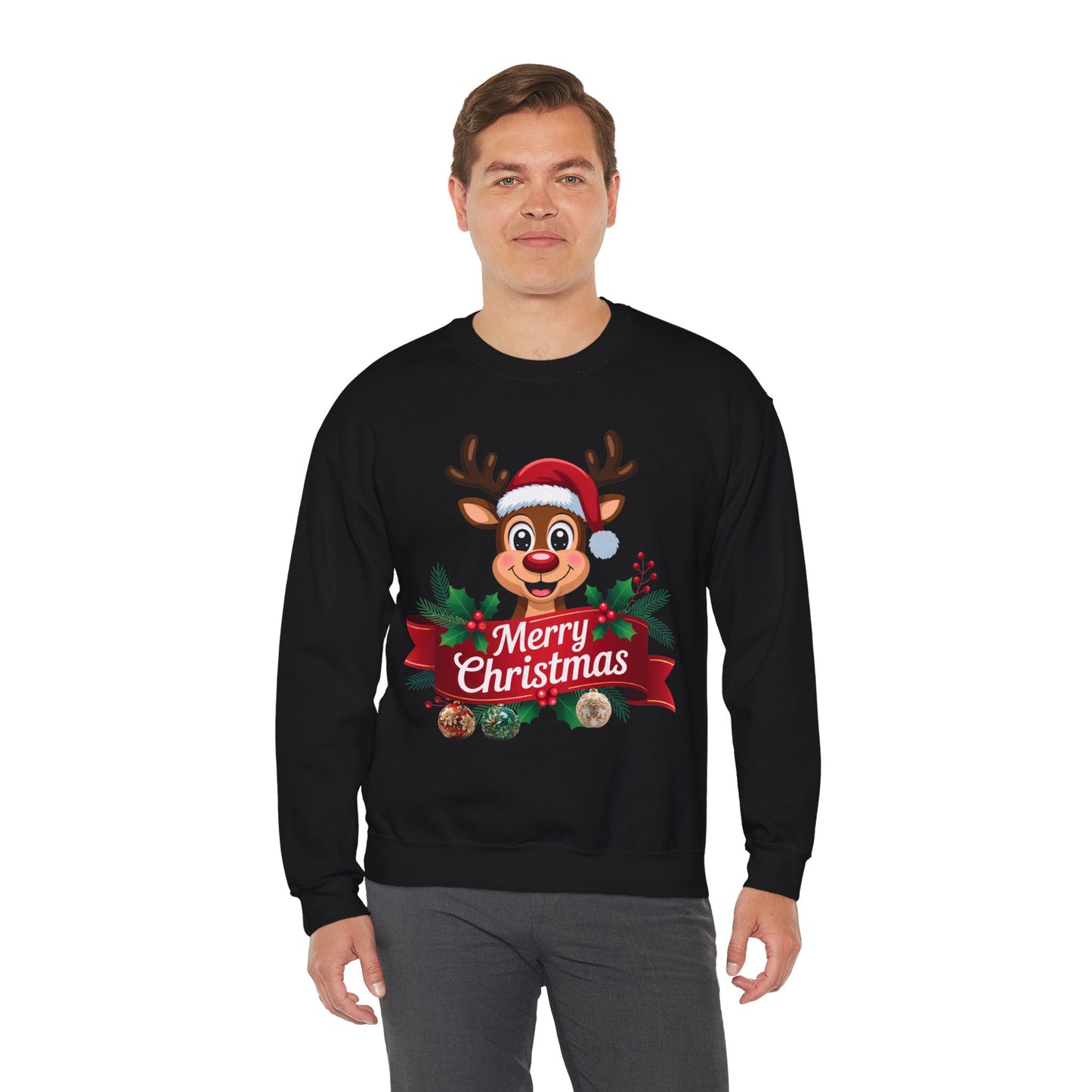 Christmas Reindeer Crewneck Sweatshirt